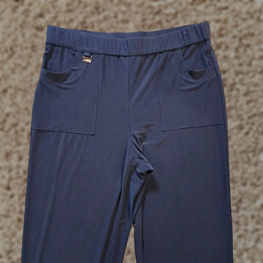 Joseph Ribkoff Joseph Ribkoff Pants Womens Size 12 Blue Straight Crop Stretch Capsule Casual Size 34" / US 12 / IT 48 - 1 Thumbnail