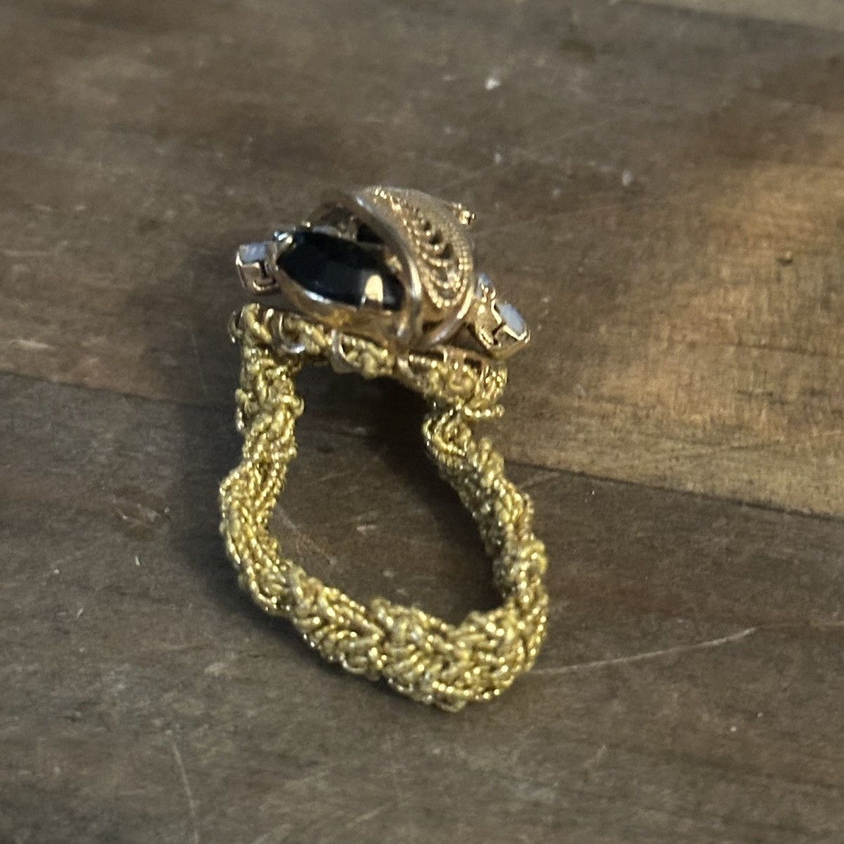 Vintage Vintage art deco macrame band ring Size ONE SIZE - 6 Thumbnail