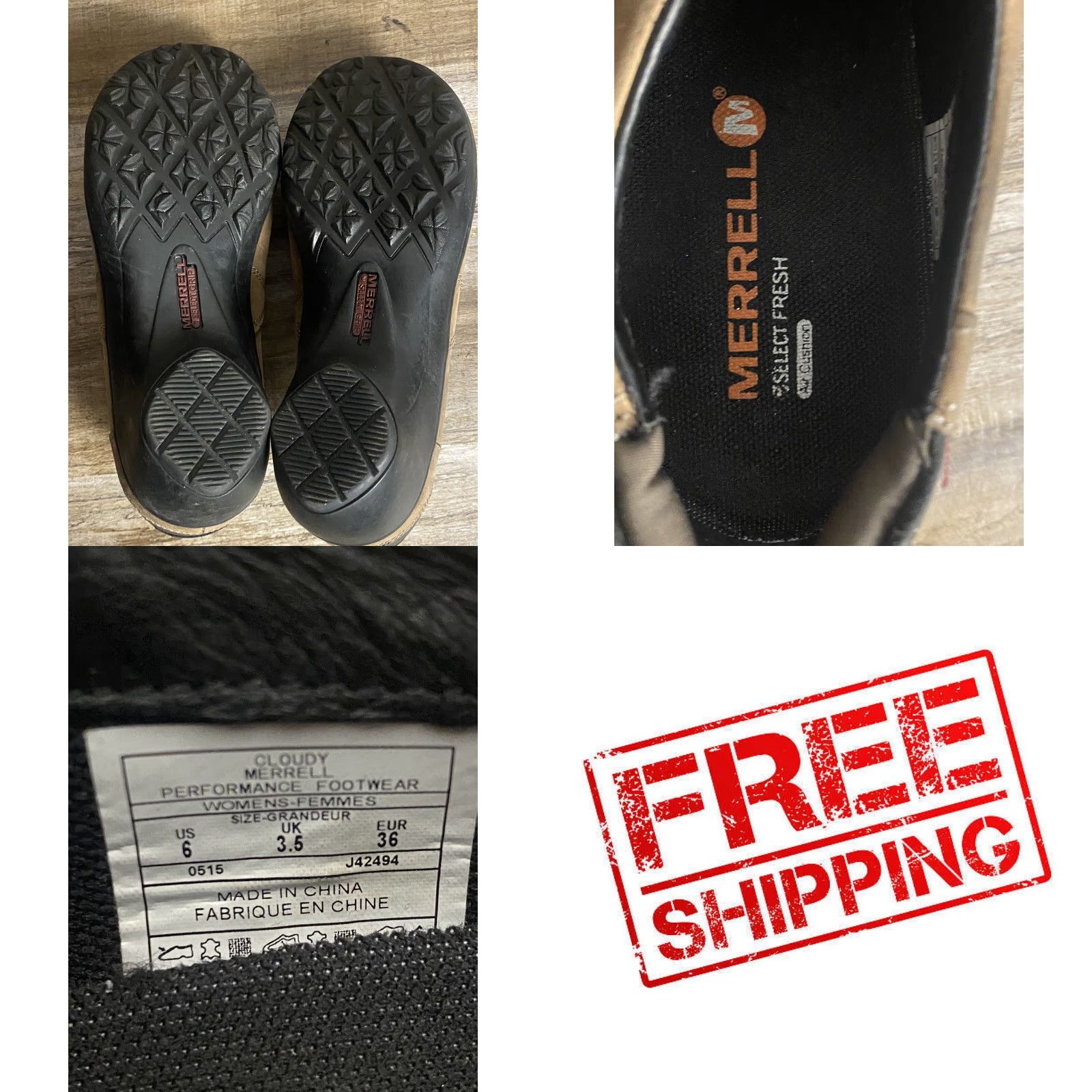 Merrell Merrell Veranda Cloudy Leather Ankle Boots Womens Sz 6 Brown Boots, Slip On, Casual, Travel, Fall, Spring, Summer, Winter Size US 9 / IT 39 - 8 Thumbnail