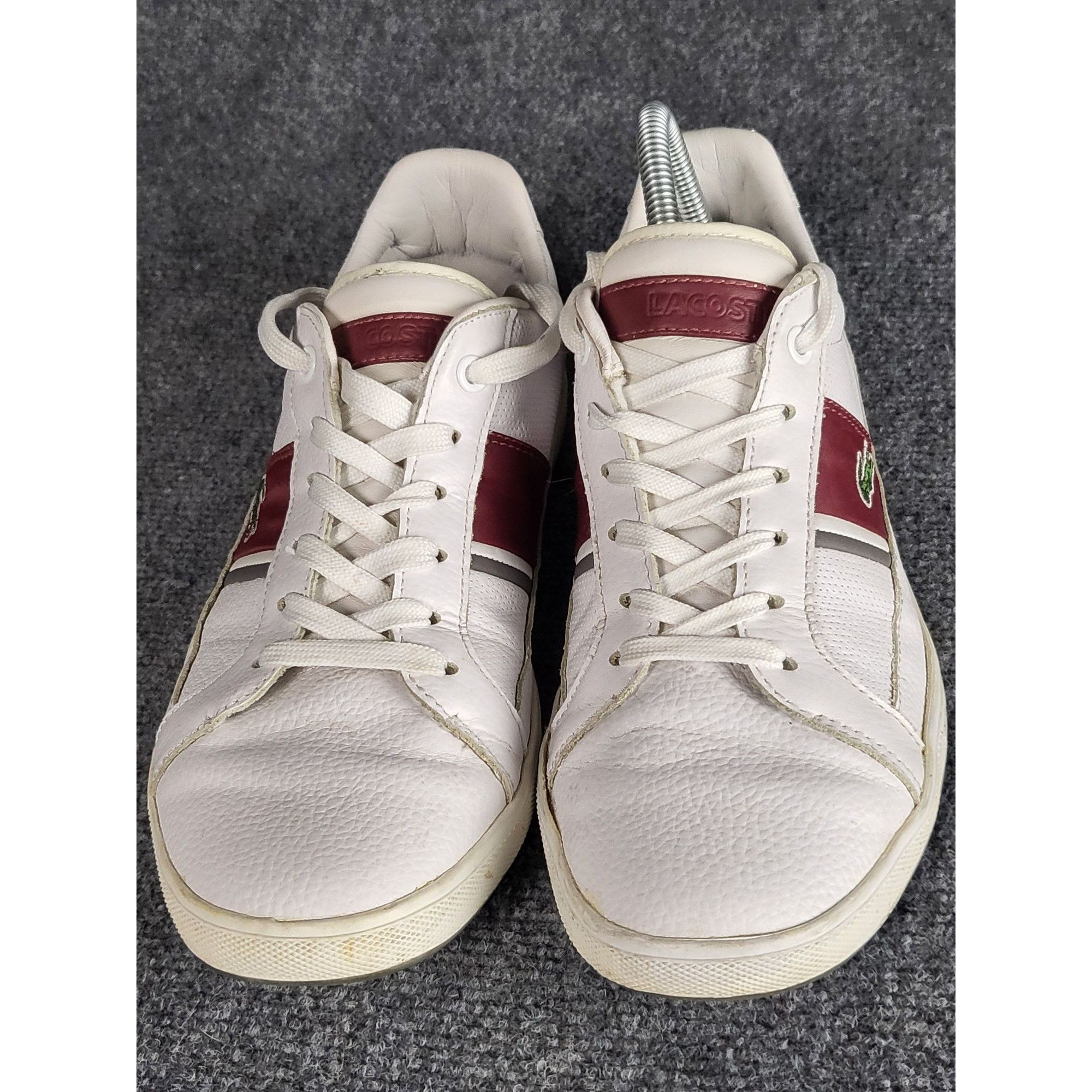Lacoste LACOSTE EUROPA SPM Trainer Fashion Sneakers White Red Men Sz Size US 8.5 / EU 41-42 - 3 Thumbnail