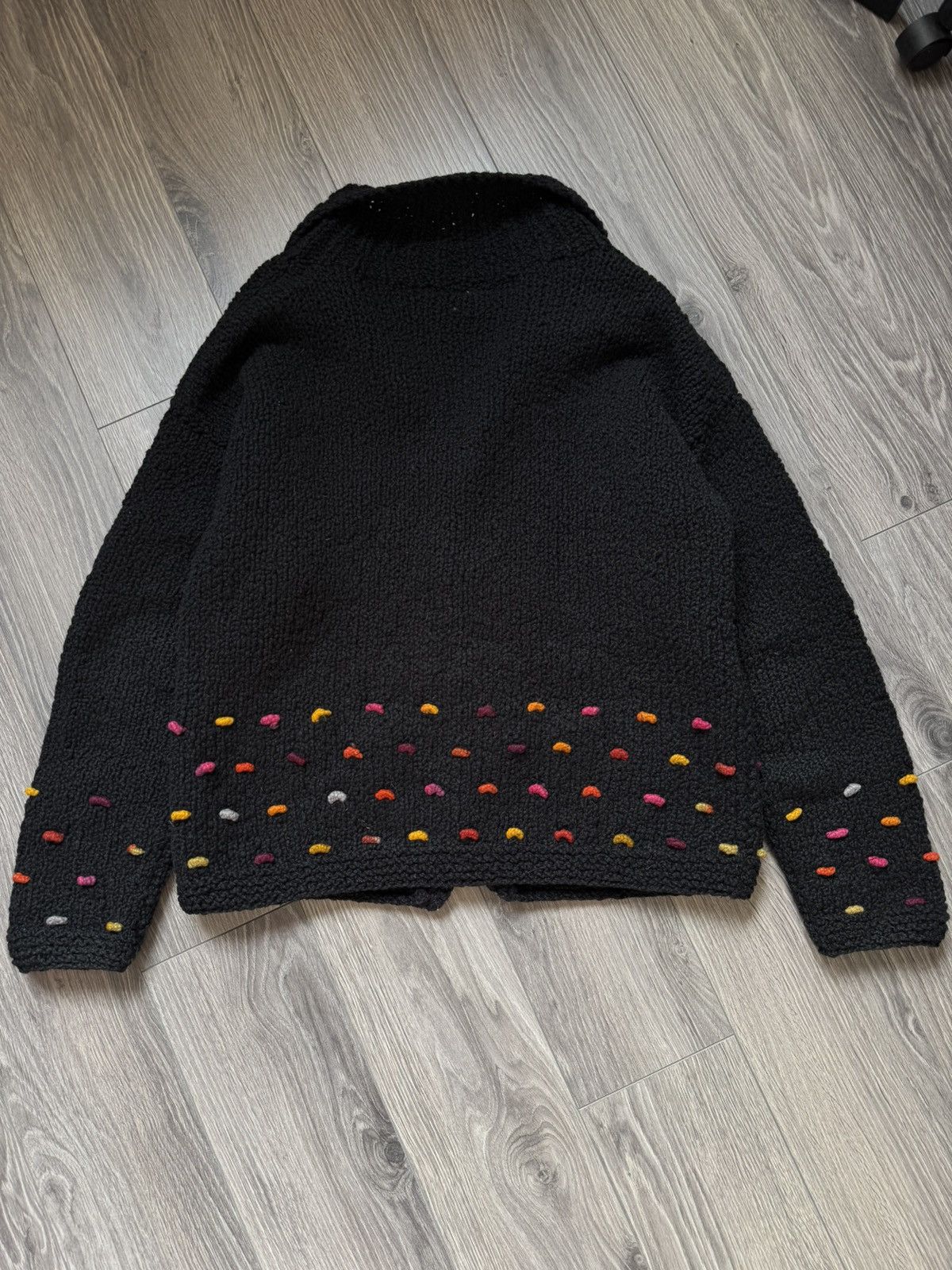 Other Vintage Pachamama pure wool hand knit cardigan sweater Size L / US 10 / IT 46 - 10 Thumbnail