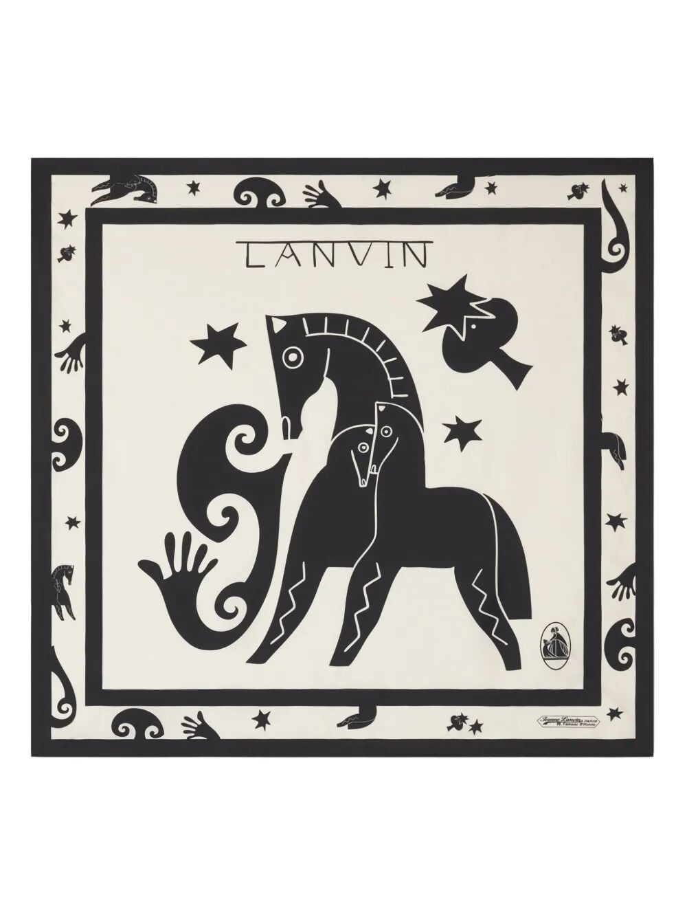 Lanvin "HORSE" FOULARD 90x90 Size ONE SIZE - 1 Thumbnail