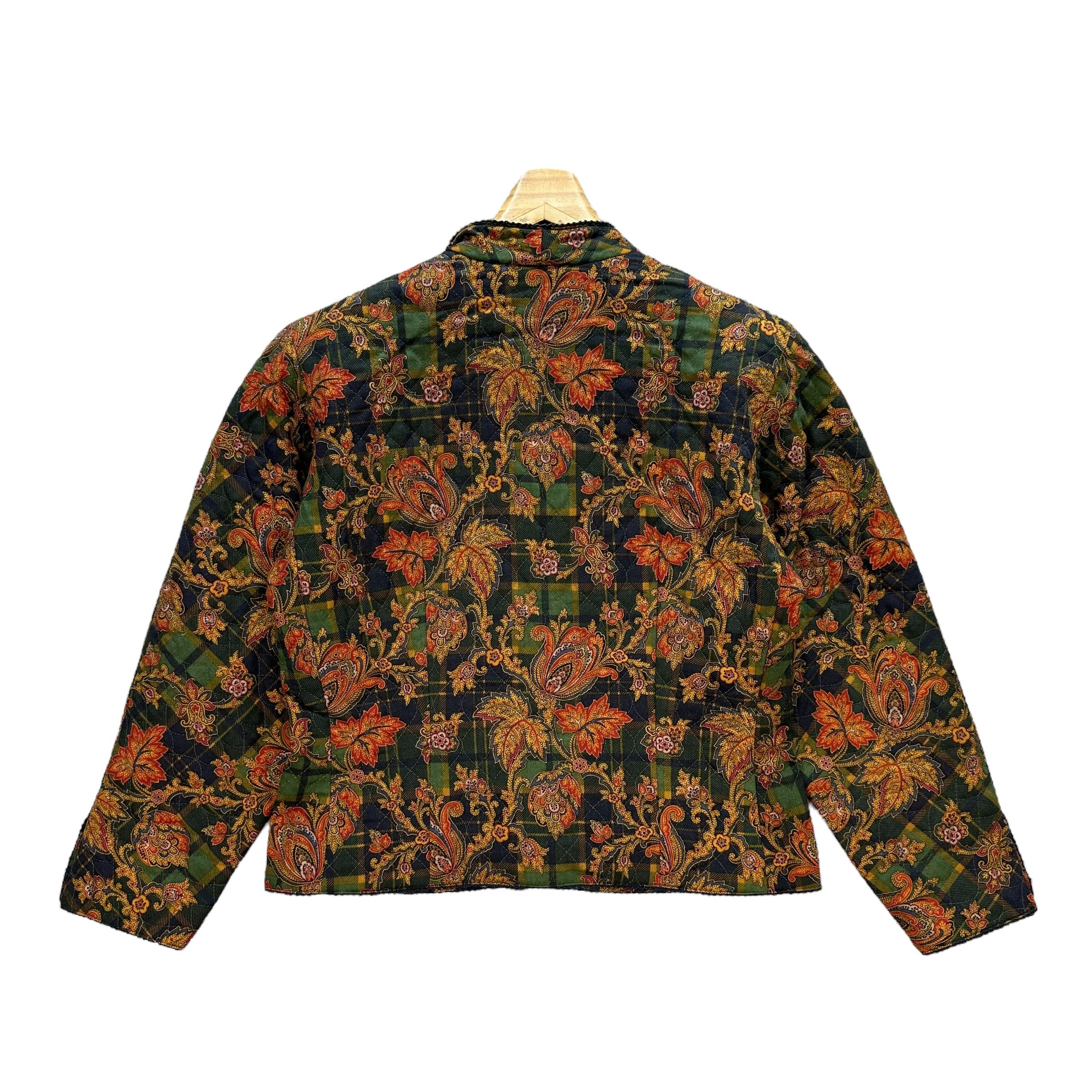 Burberry BURBERRYS Floral Design Crop Jacket #A41-0936 Size M / US 6-8 / IT 42-44 - 10 Thumbnail