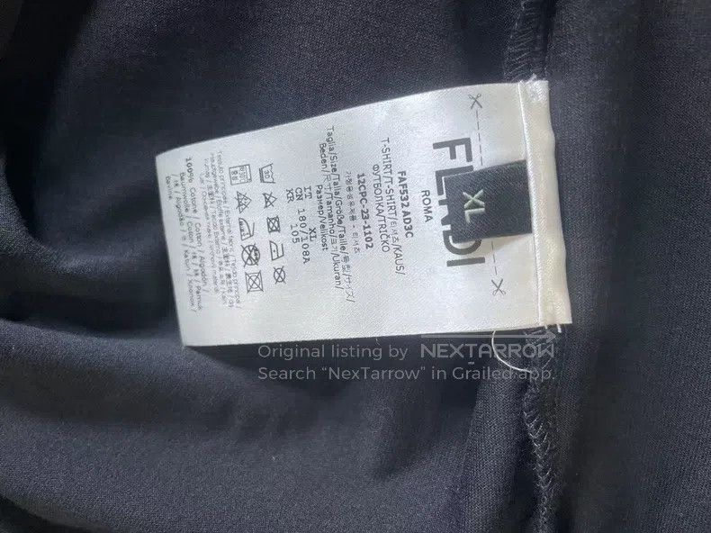 Fendi Fendi Black Short Sleeve T-Shirt Size US XL / EU 56 / 4 - 5 Thumbnail
