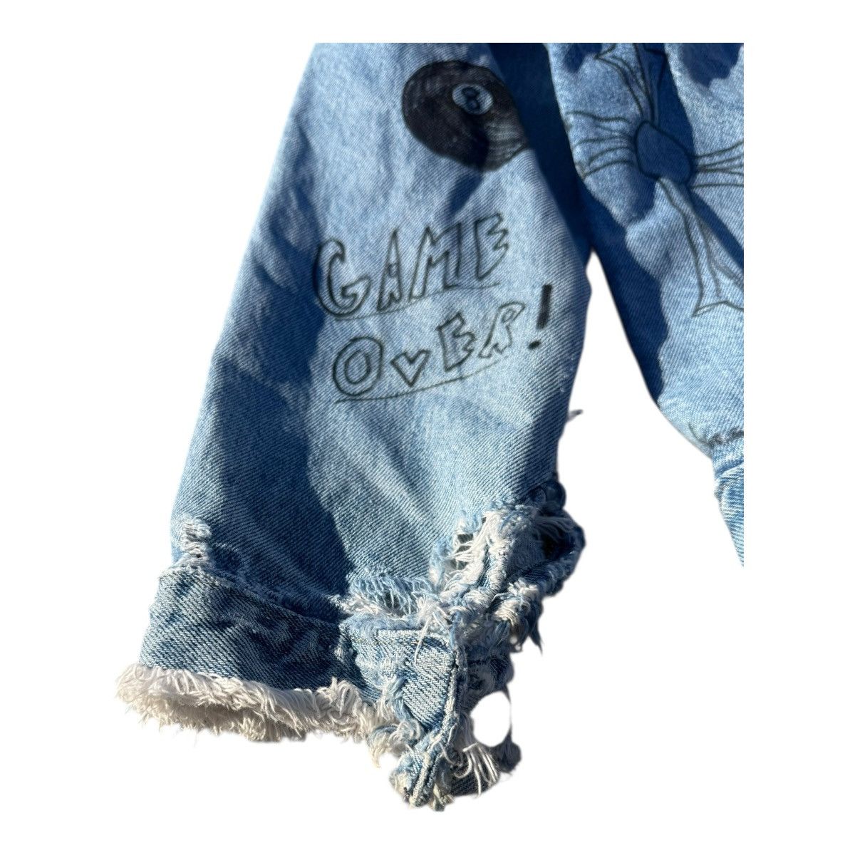 Rustler Rustler XL Custom Hand Painted Distressed Denim Jacket Size US XL / EU 56 / 4 - 4 Thumbnail