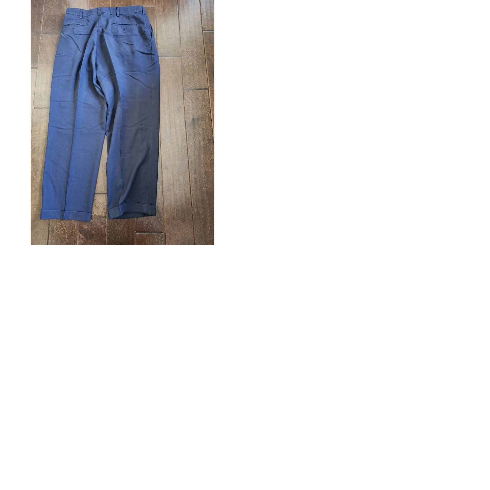 Savane Savane Dress Pants Navy Blue W34 L29 Men's Regular Polyester Wool Zip Button Business Formal Wedding Shirt/Pants? Size US 34 / EU 50 - 10 Thumbnail