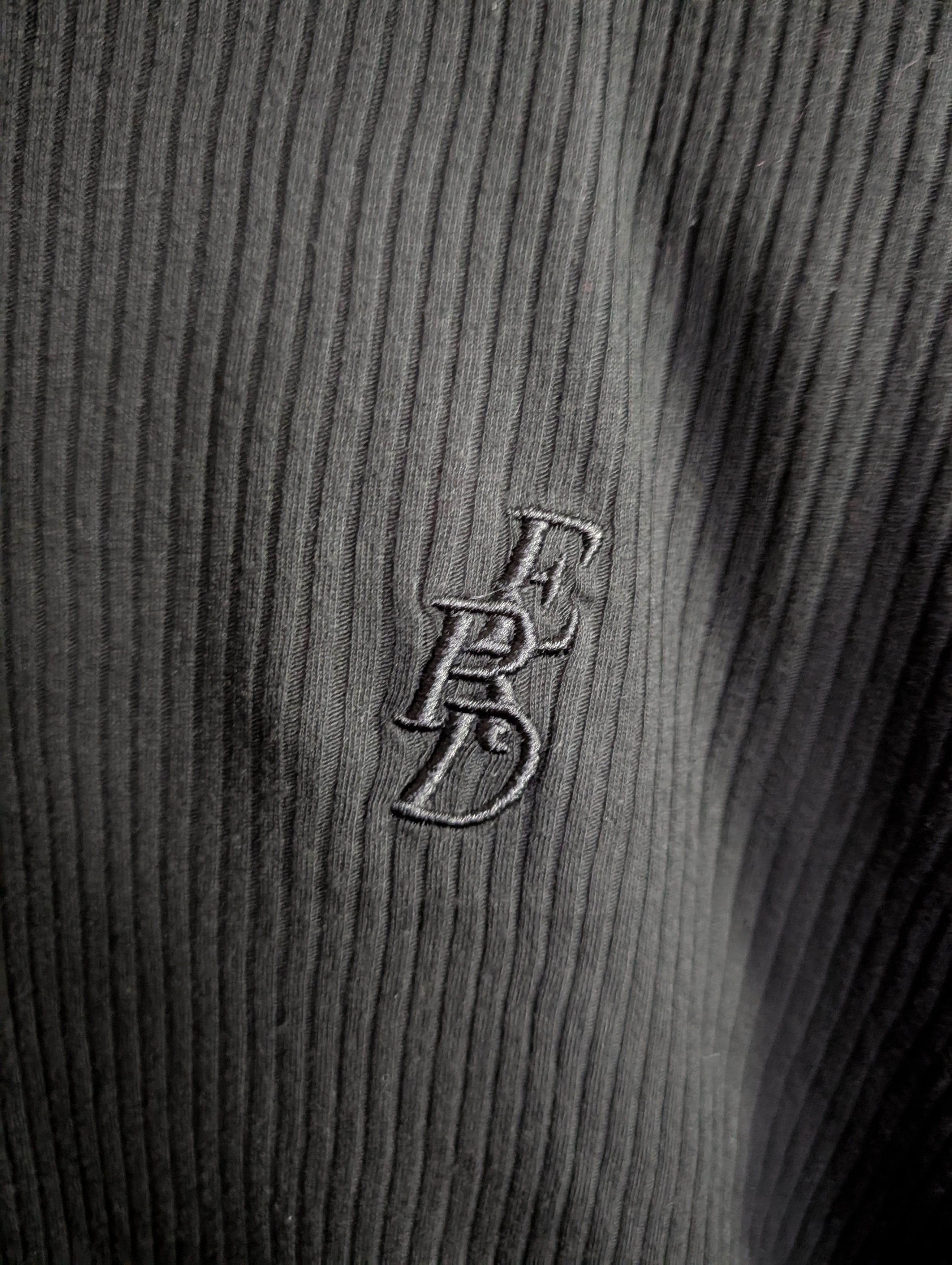 Enfants Riches Deprimes ICONIC Black Ribbed E.R.D. logo embroidered cotton L/S shirt Size US L / EU 52-54 / 3 - 3 Thumbnail
