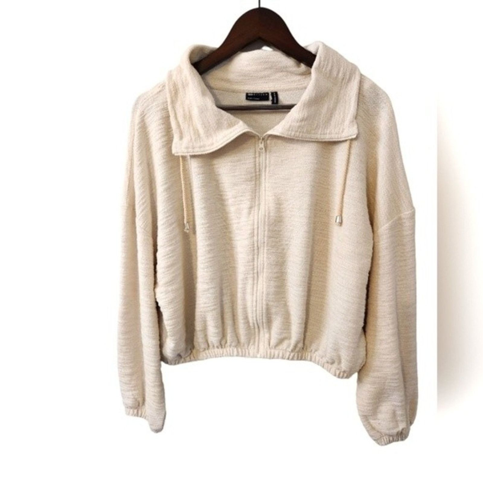 Asos ASOS Nubby Oversized Cropped Jacket 14 XL Size XL / US 12-14 / IT 48-50 - 1 Thumbnail