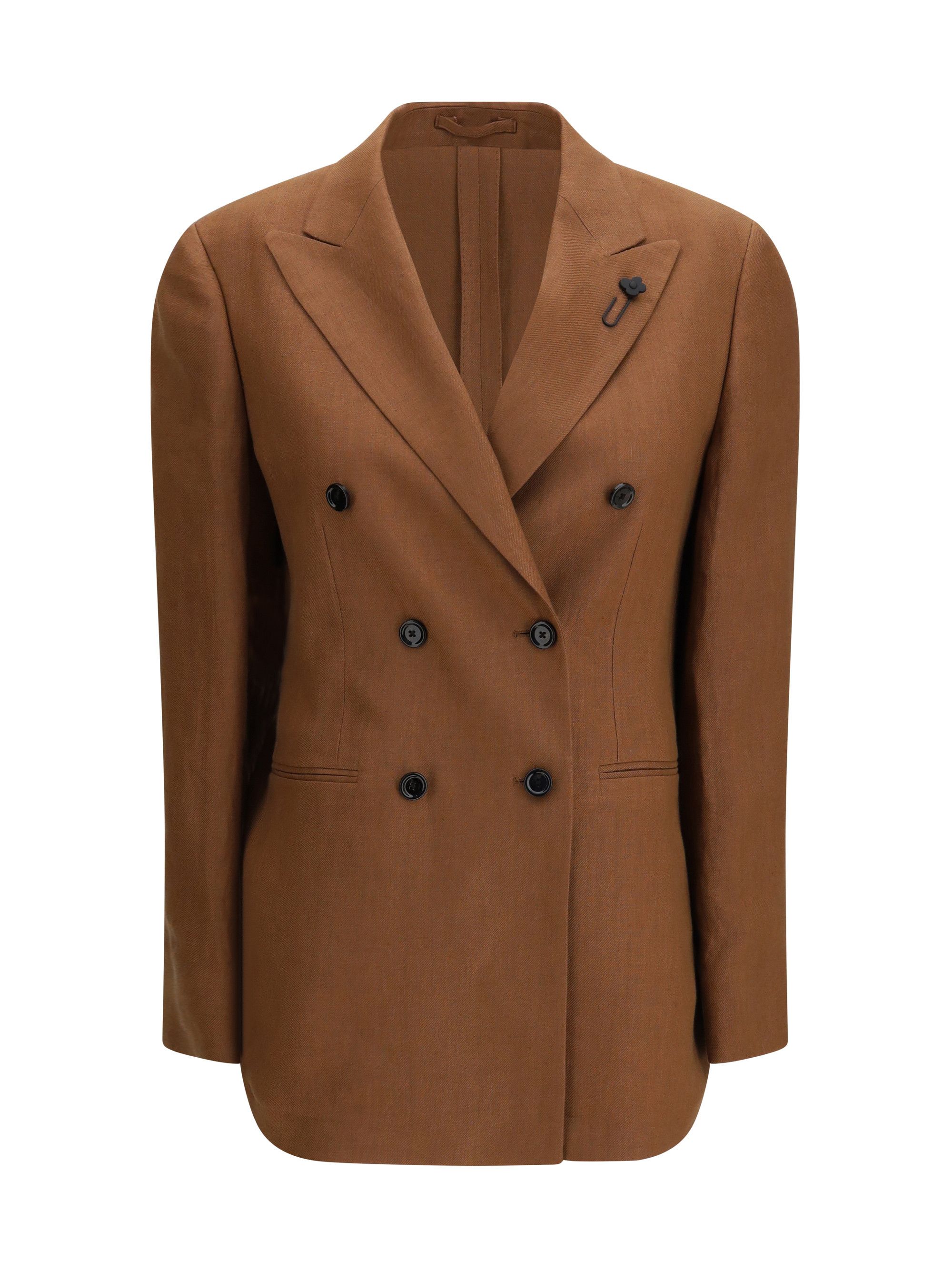 Lardini Double-breasted linen Blazer Size M / US 6-8 / IT 42-44 - 1 Thumbnail