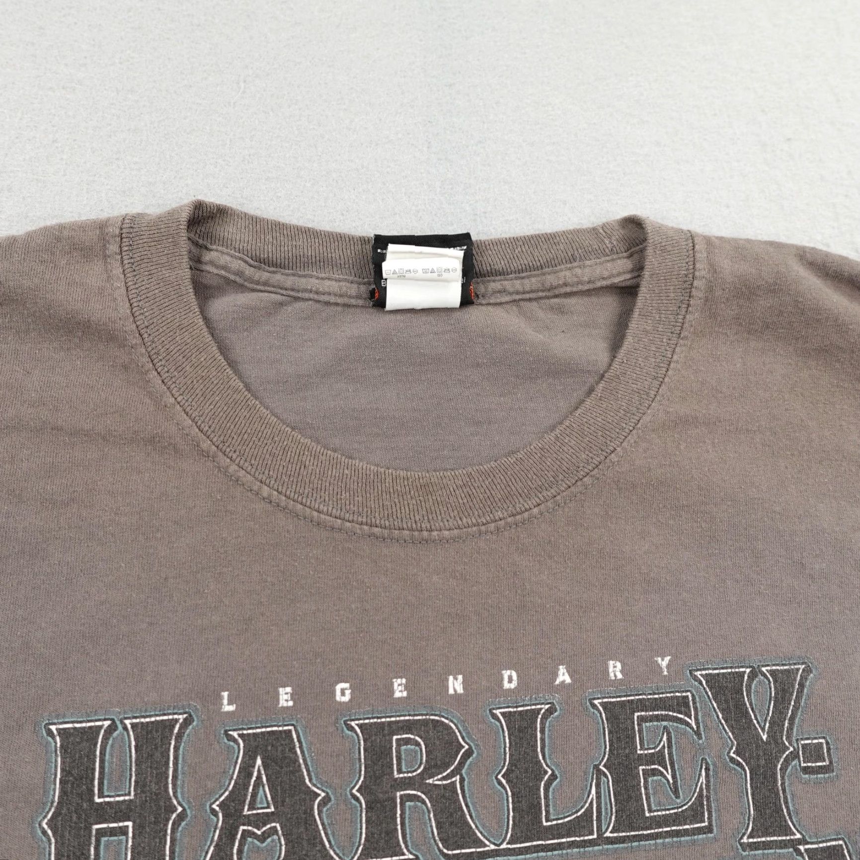 Harley Davidson VINTAGE Harley-Davidson Shirt Mens 3XL Gray Biker Motorcycle Military Skull Long Sleeve Graphic Print Crew Neck Cotton T-Shirt Mens Size US XXL / EU 58 / 5 - 3 Thumbnail