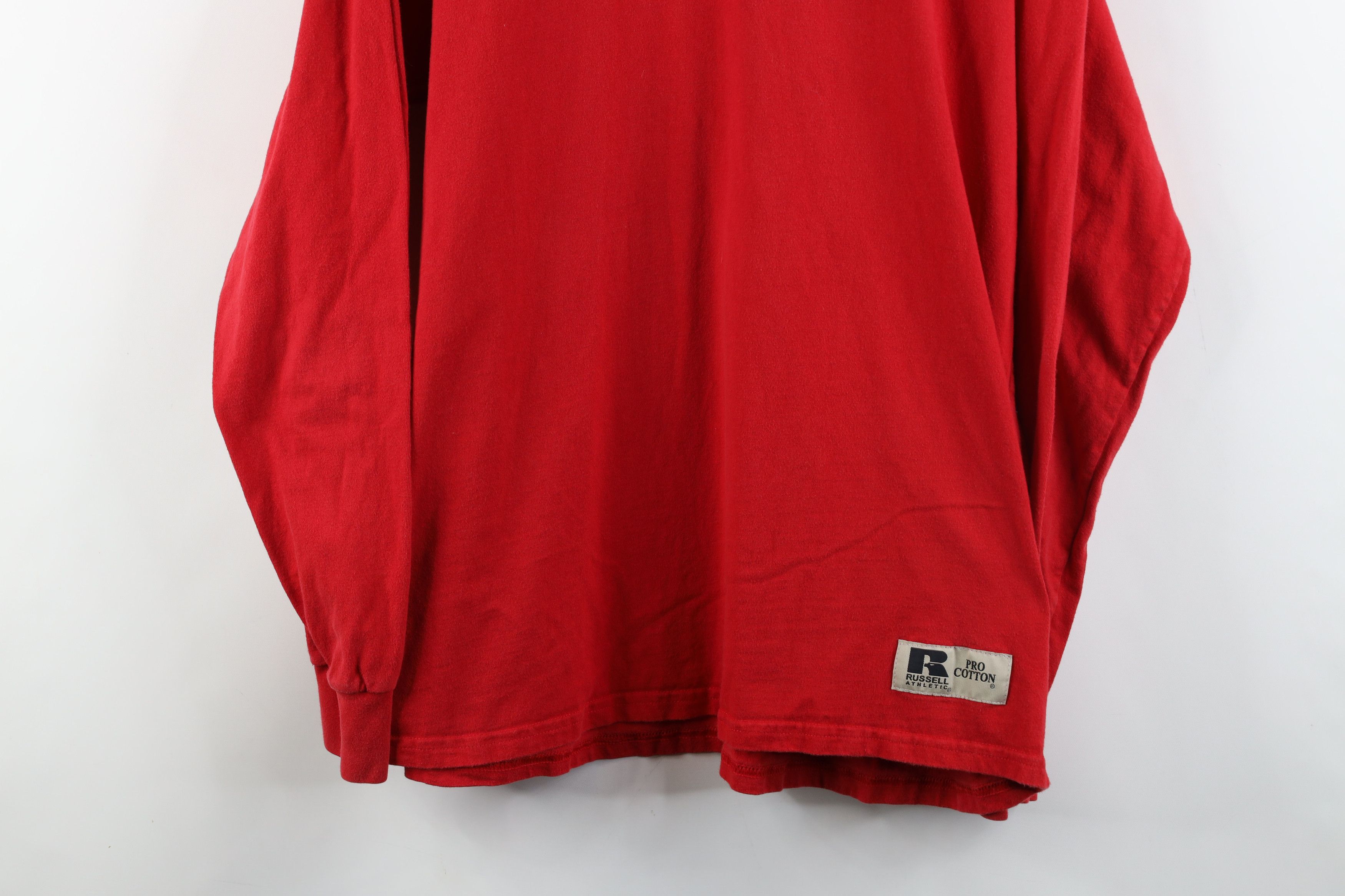 Russell Athletic × Vintage Vintage 90s Russell Athletic Mock Neck Long Sleeve T-Shirt Size US L / EU 52-54 / 3 - 3 Thumbnail