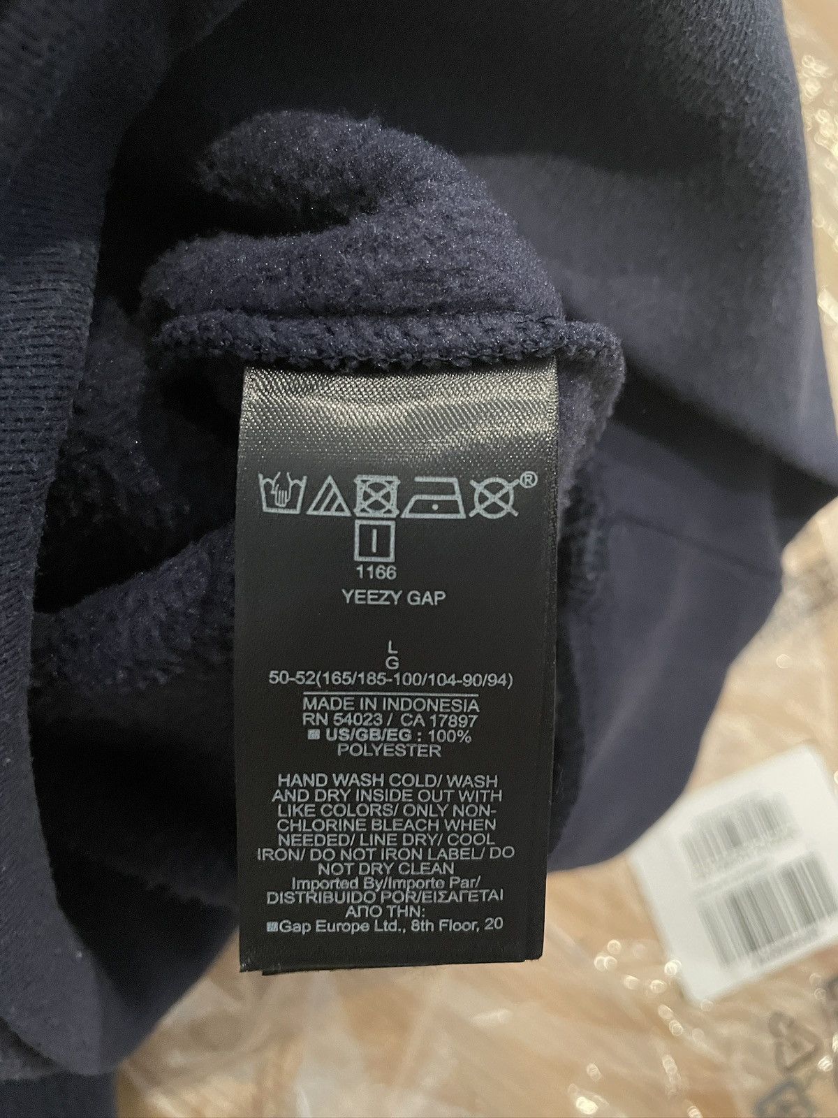 Gap × Kanye West × Yeezy Yeezy Gap Polar Fleece Hoodie Navy Size Large (UNRELEASED) Size US L / EU 52-54 / 3 - 6 Thumbnail
