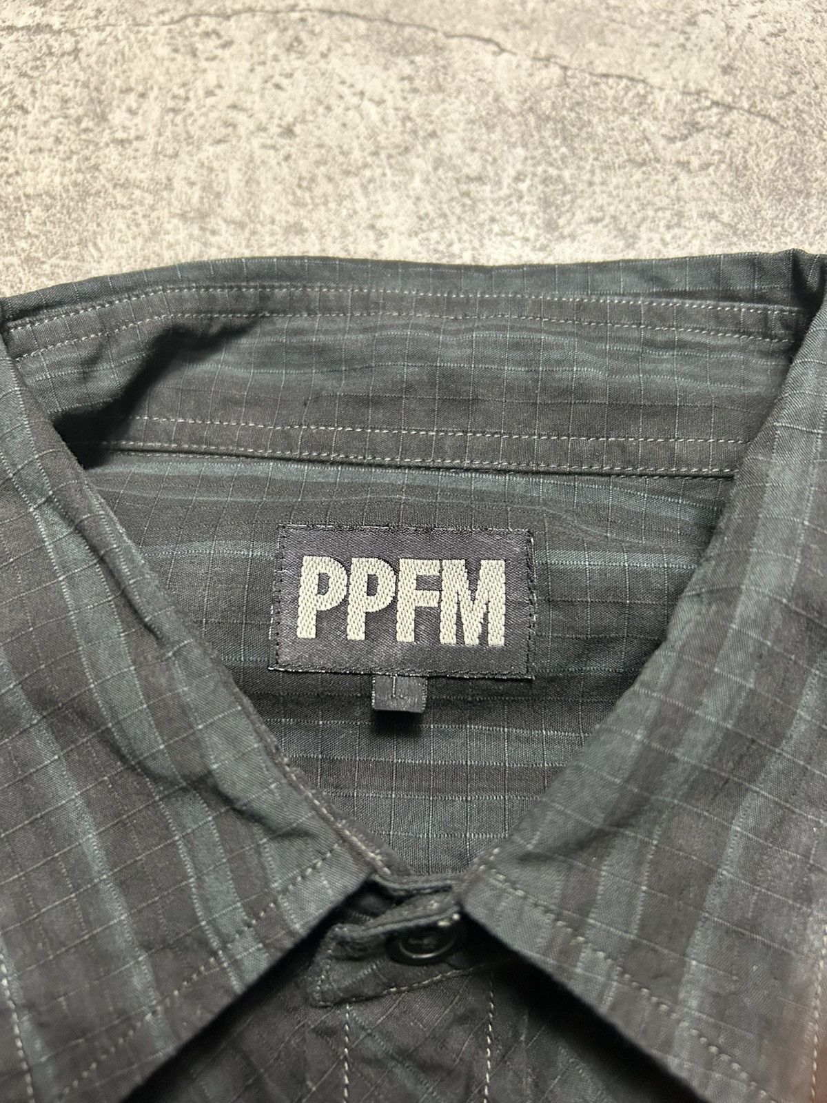 PPFM PPFM Button Up Shirt With Side Button Size L Black Size US L / EU 52-54 / 3 - 6 Thumbnail