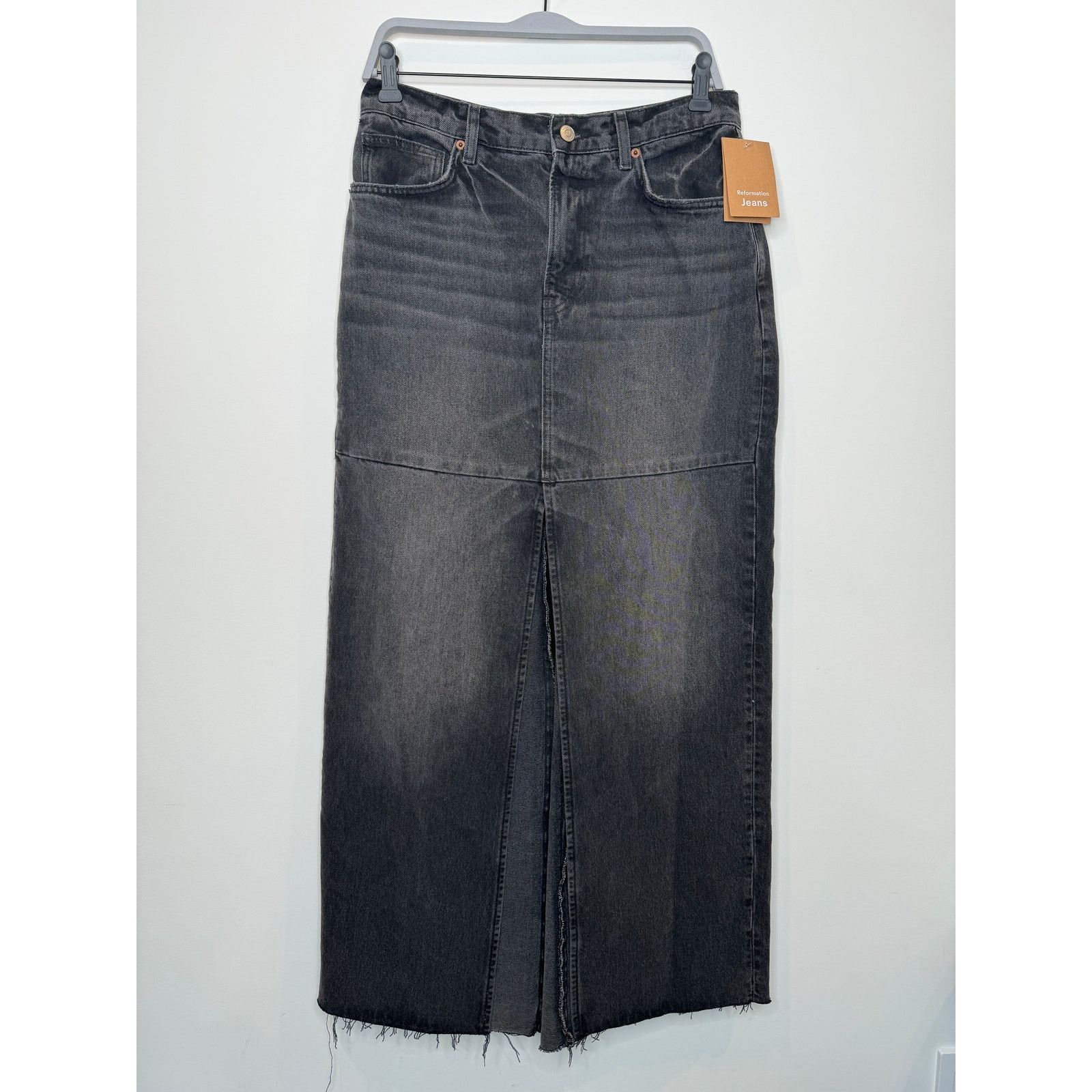 Reformation NWT Reformation Jeans Tazz Denim Maxi Skirt Black Size 28 Size 28" / US 6 / IT 42 - 1 Thumbnail