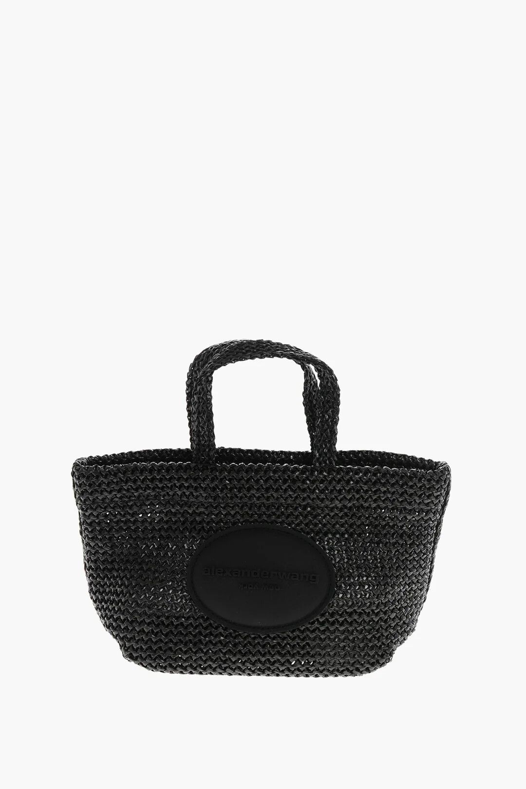 Alexander Wang og1mm0426 Size: OS / Synthetic Raffia Tote Bag in Black Size ONE SIZE - 1 Thumbnail