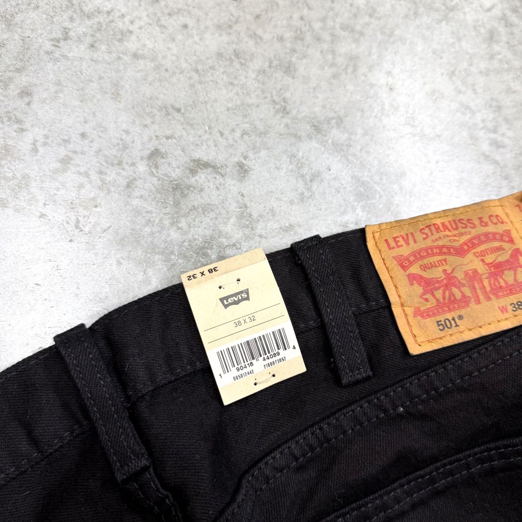 Levi's Levi's 501 Jeans Mens 38x32 Black Dark Wash Straight Button Fly Stretch Regular Denim Pants Straight Mens 501 Vintage No Size US 38 / EU 54 - 3 Thumbnail
