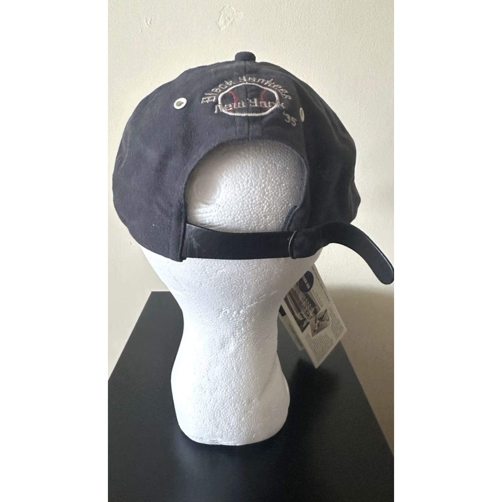 Vintage VINTAGE Blue Marlin Baseball Hat USA Yankees 1935 New York Black NWT Adjustable Cotton Hat Unisex Adults USA Theme Rare Cap Size ONE SIZE - 6 Thumbnail