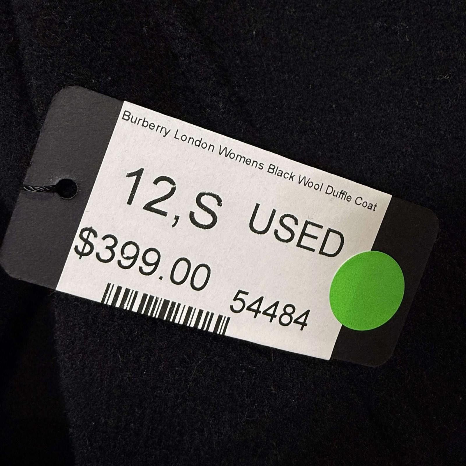 Burberry Burberry London Womens Black Wool Duffle Coat 12 S Used Size US S / EU 44-46 / 1 - 5 Thumbnail
