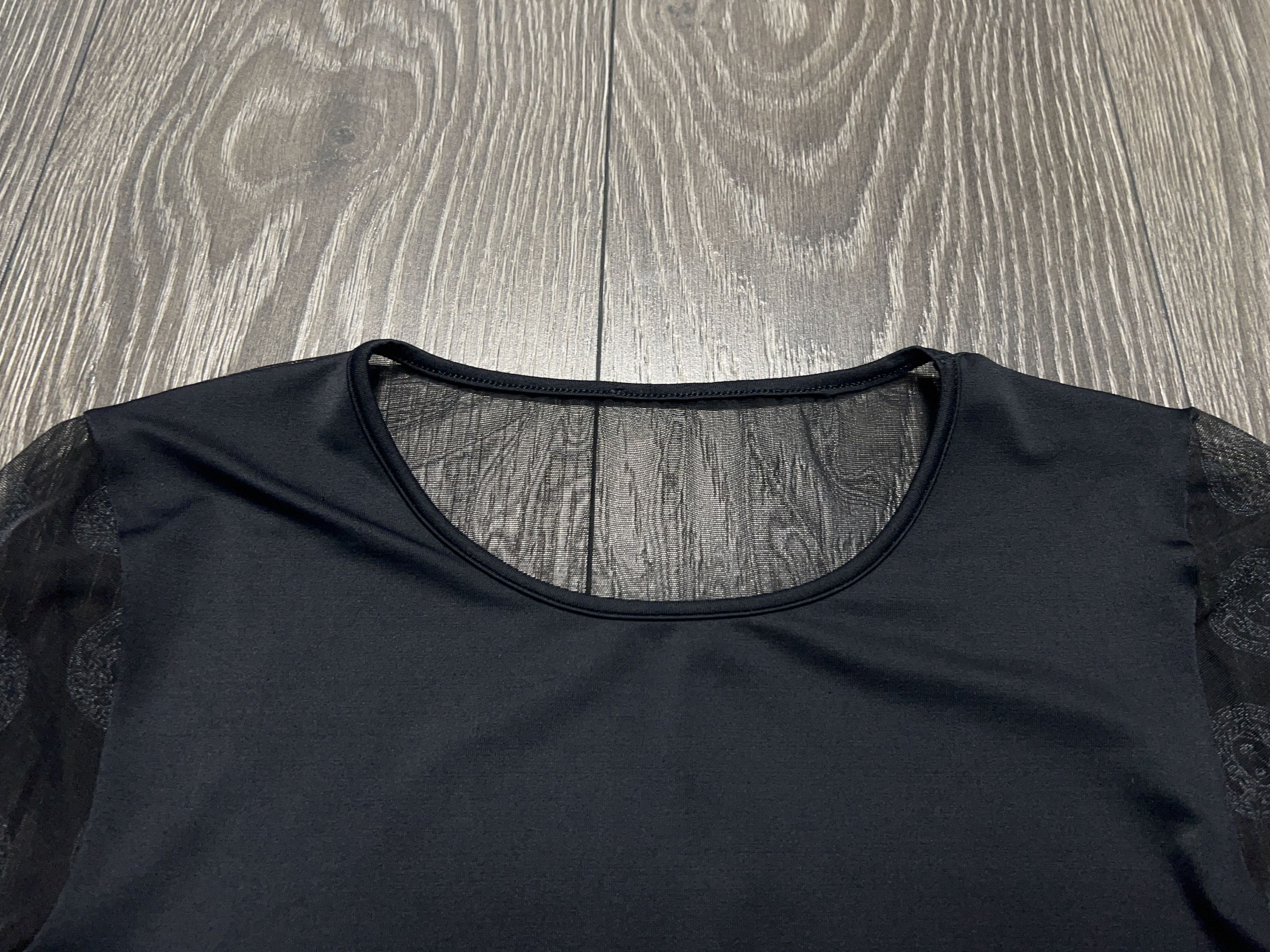 Versace Jeans Couture Womens Mesh T Shirt Tee Short Sleeve Black Vintage Size S / US 4 / IT 40 - 4 Thumbnail