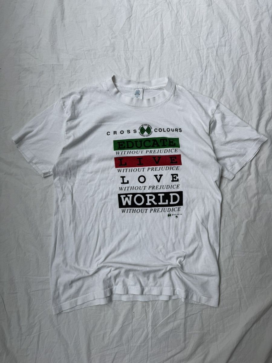 Cross Colours Vintage 90s Single Stitch Cross Colours Tee Rare Size US XL / EU 56 / 4 - 2 Thumbnail