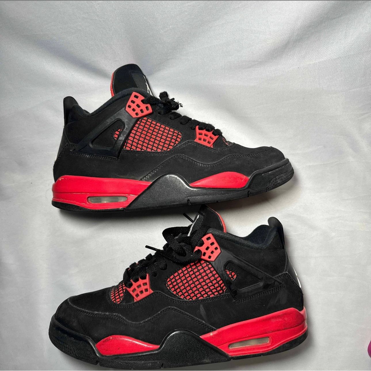 Jordan Brand × Nike Size 9.5 - Nike Air Jordan 4 Retro Red Thunder Men's Shoes Size US 9.5 / EU 42-43 - 2 Thumbnail