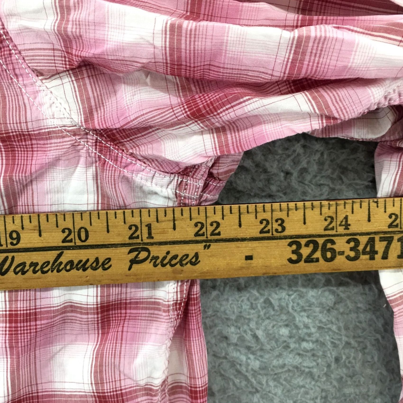 Banana Republic Banana Republic Plaid Button-Up Shirt Womens Large Pink Long Sleeve Collared Size L / US 10 / IT 46 - 4 Thumbnail