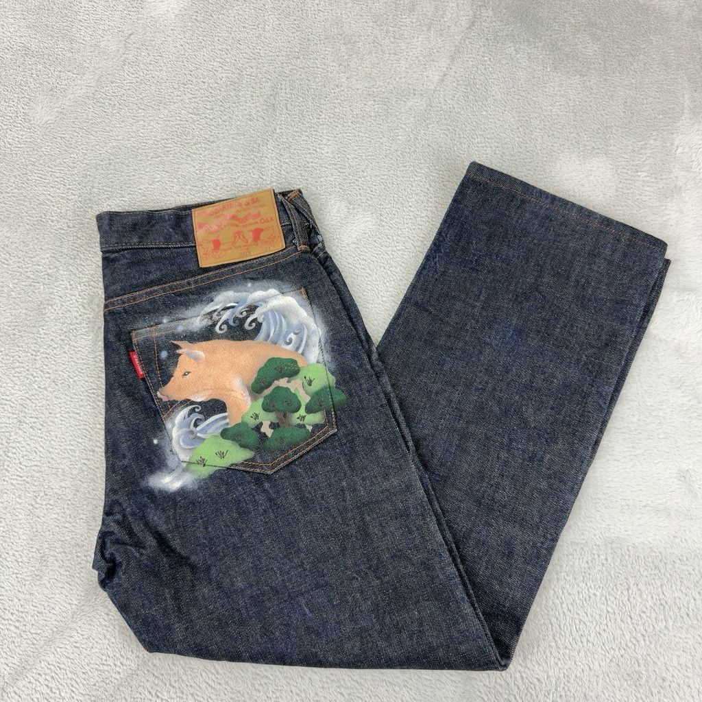 Studio D'Artisan VTG Studio D'Artisan Men's Sz 31 W X 25 L Red Selvedge Back Size US 31 - 3 Thumbnail