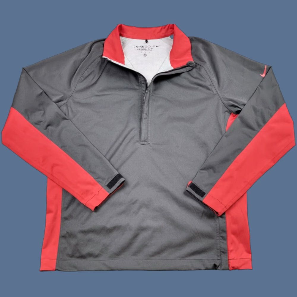 Nike Nike Golf Storm Fit Jacket Mens M Black 1/4 Zip Pullover Outdoor Sports Windbreaker Colorblock 1/4 Zip Sports Mens Size US M / EU 48-50 / 2 - 1 Thumbnail