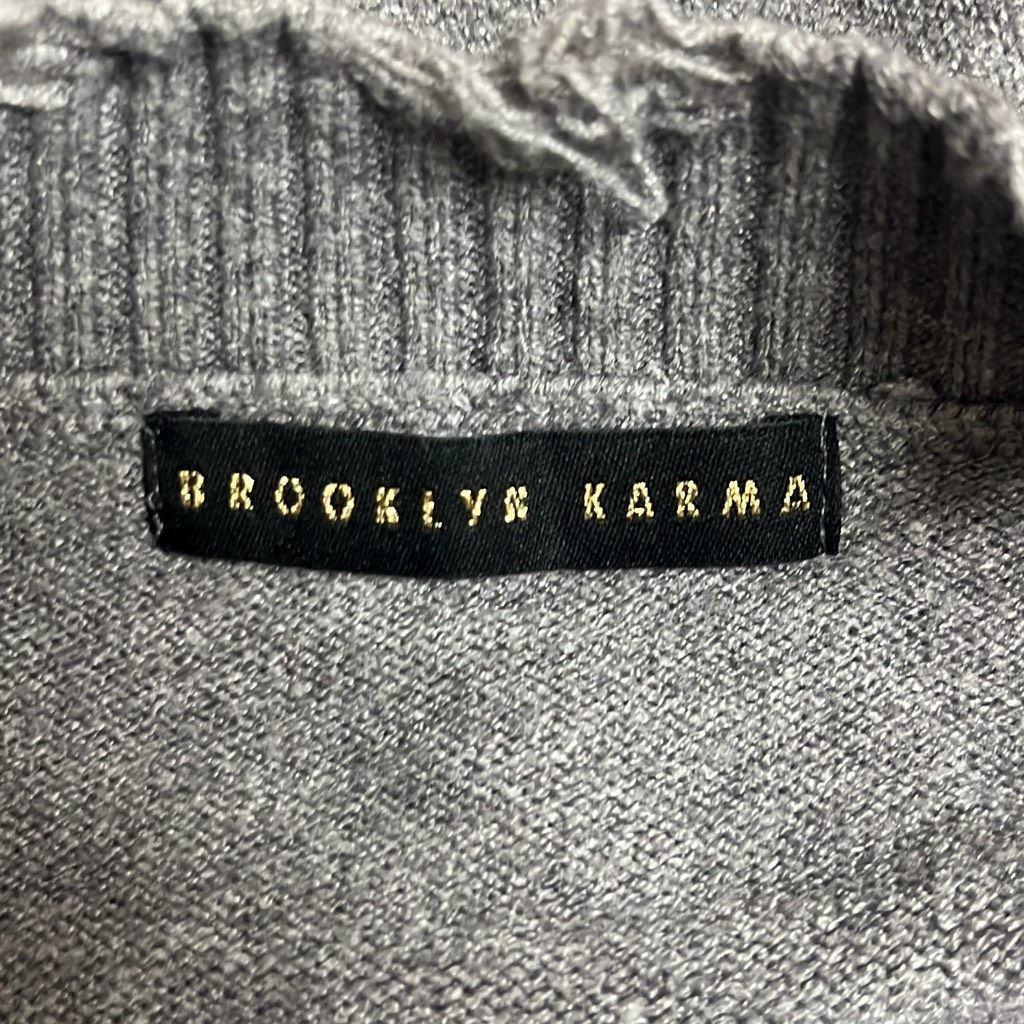 Other Brooklyn Karma Womens Size Small Pullover Crop Sweater Gray Size S / US 4 / IT 40 - 6 Thumbnail