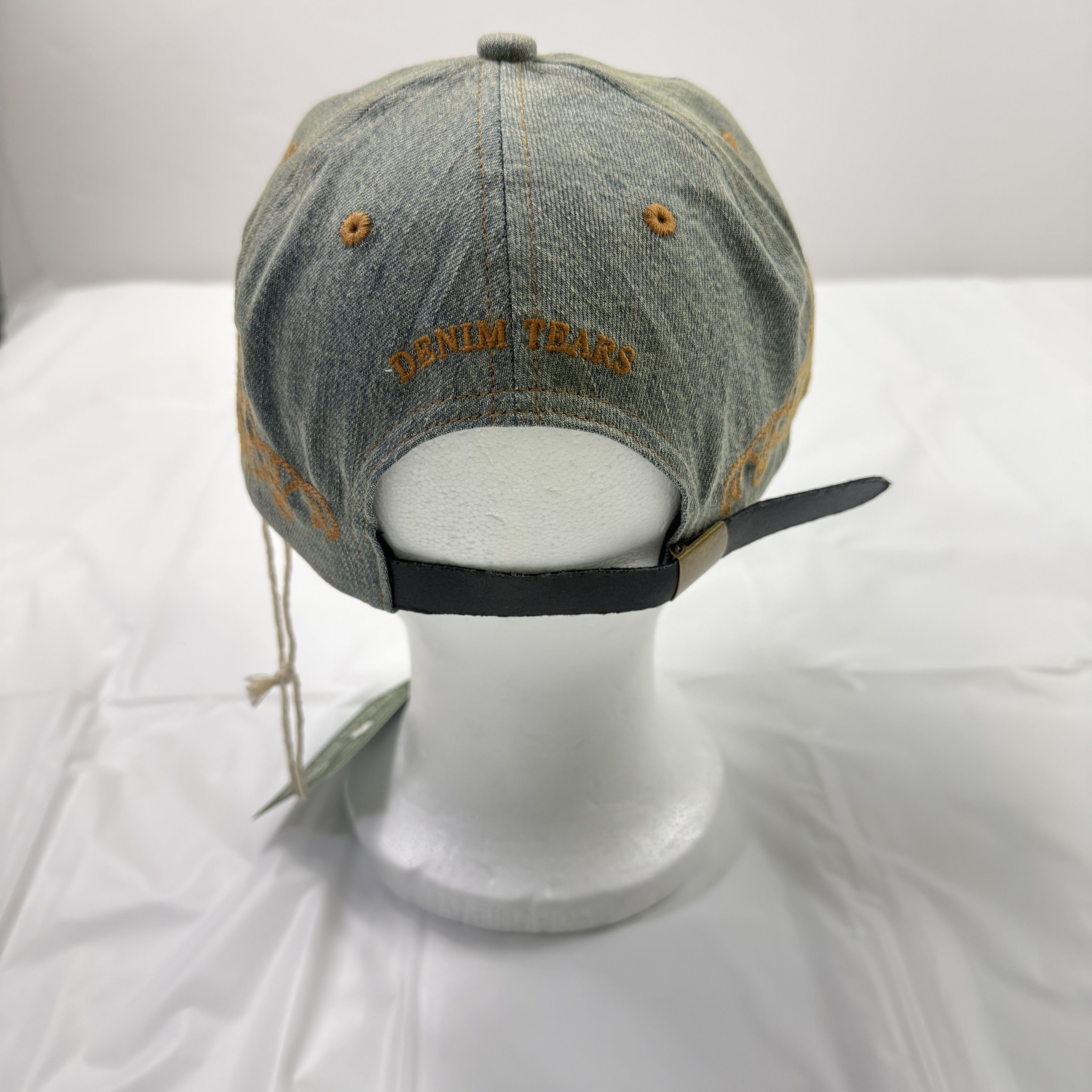 DENIM TEARS Denim Tears Blue Washed Denim Embroidered Strapback Hat Size ONE SIZE - 4 Thumbnail
