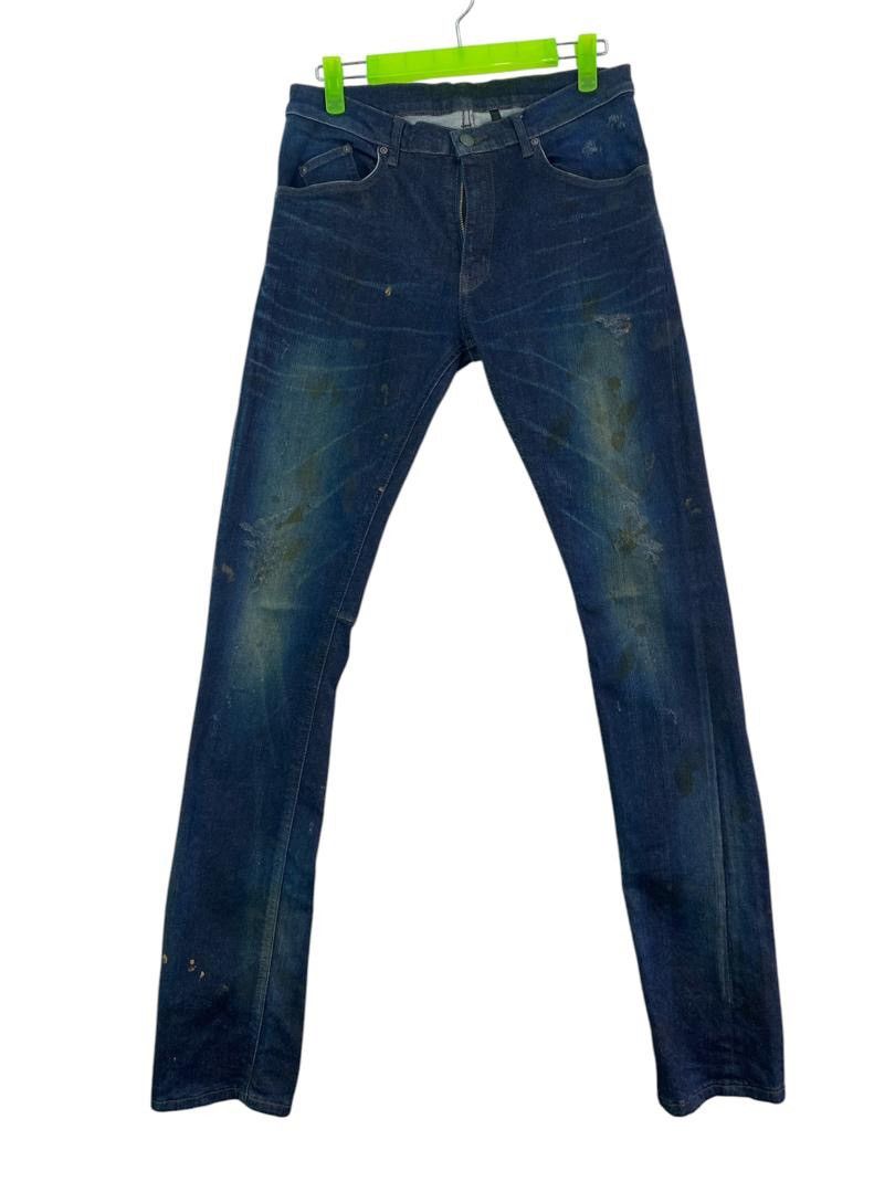 Japanese Brand Vtg 90s japanese brand distressed design skinny denim Size US 29 - 2 Thumbnail
