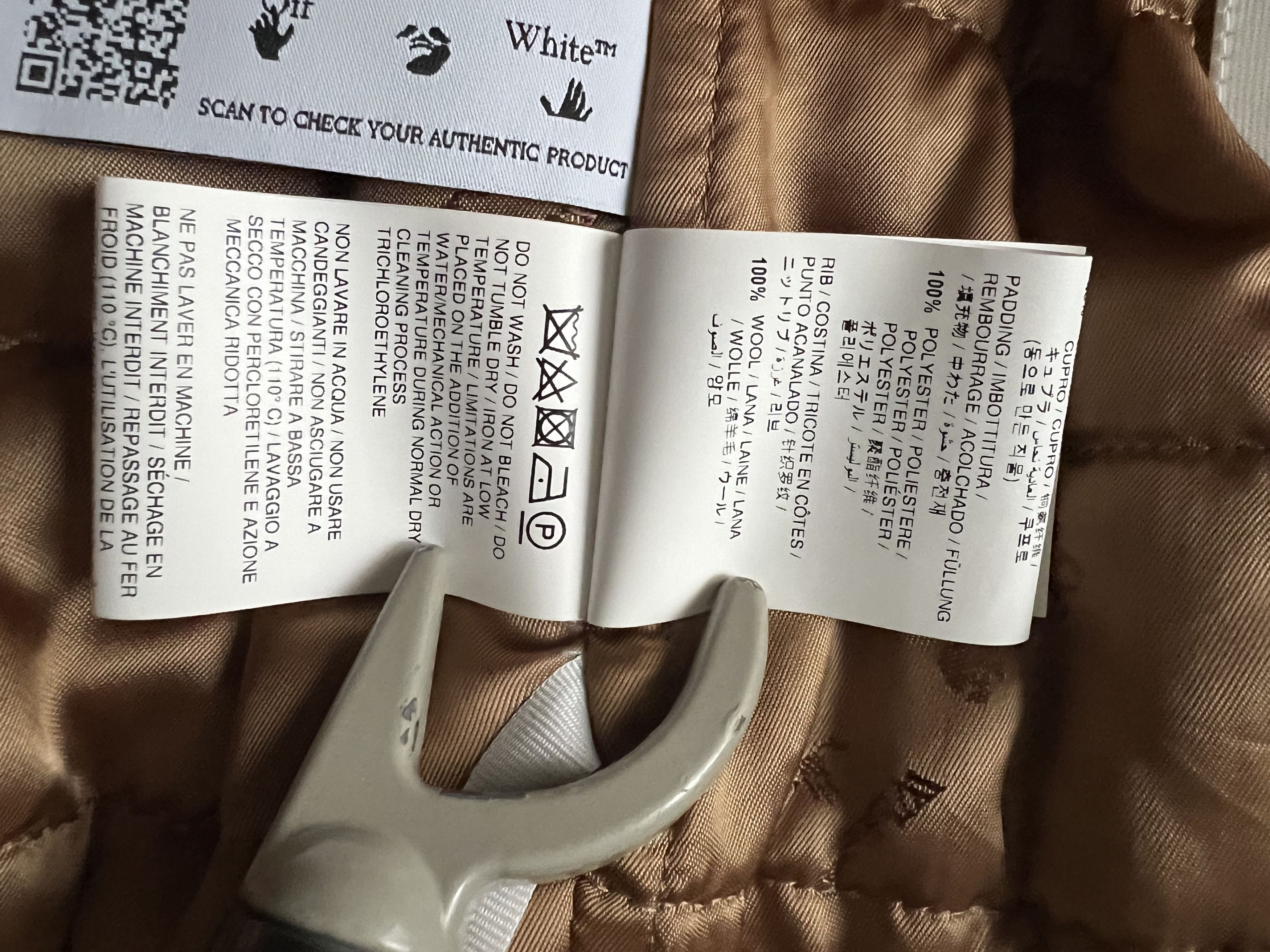 Off-White Retail $4000 Cashmere Bomber Sz. 50 EU. Camel Size US M / EU 48-50 / 2 - 15 Thumbnail