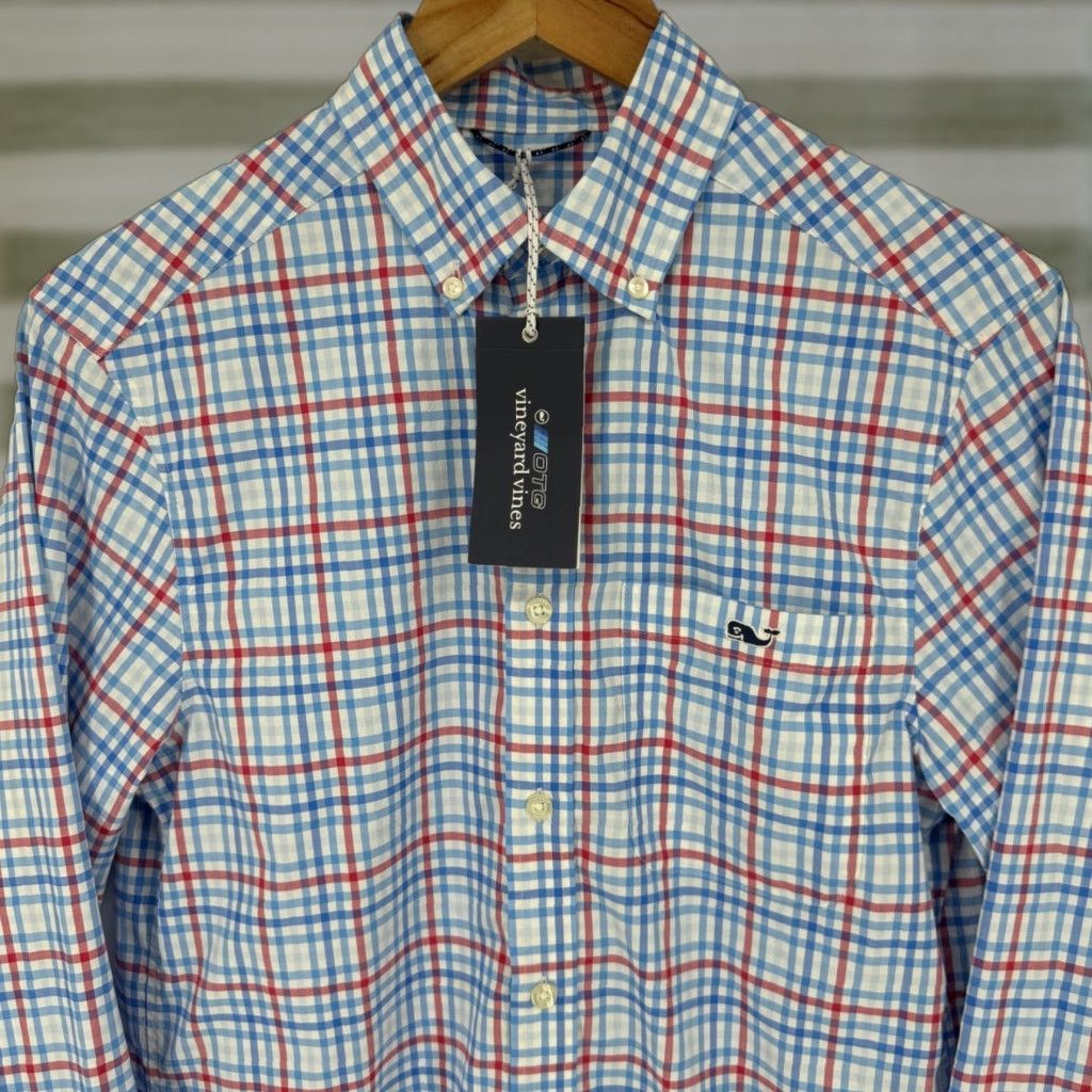 Vineyard Vines Vineyard Vines Mens XS Classic Fit On-the-Go Performance Plaid Shirt NWT Size US XS / EU 42 / 0 - 1 Thumbnail