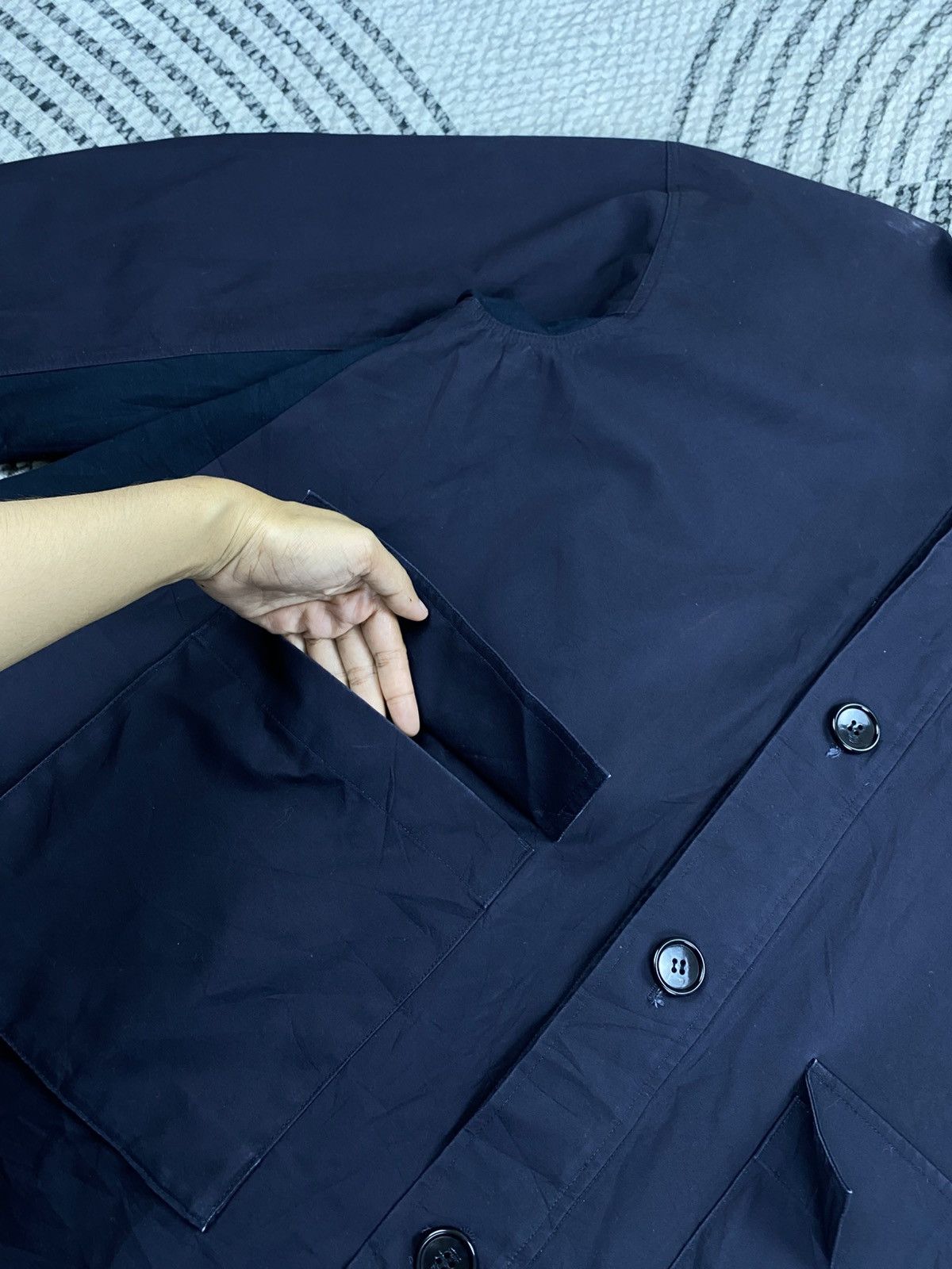 Japanese Brand Nagonstans Water Resistent Navy Color Hooded Parka Jacket Size US XL / EU 56 / 4 - 6 Thumbnail