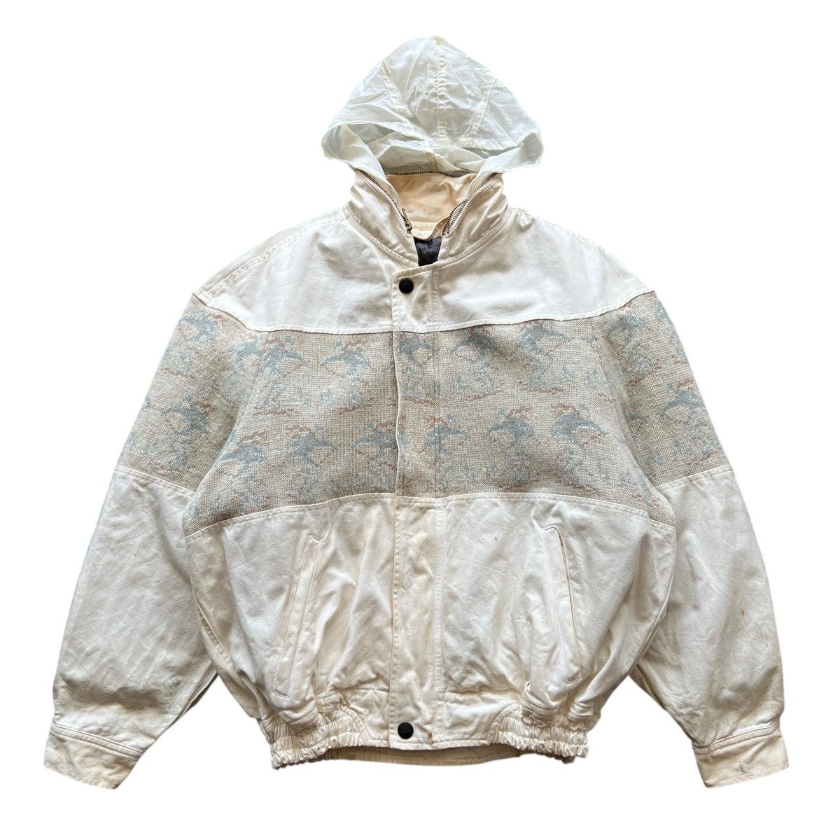 Boneville 80s 90s Boneville Navy Arctic Bomber Hoodie Jacket Size US M / EU 48-50 / 2 - 1 Thumbnail