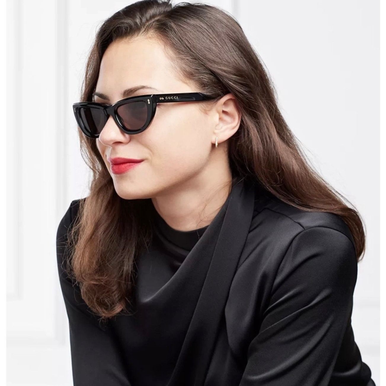 Gucci NEW Gucci Sunglasses GG1521S 001 Black Grey Women Authentic Size ONE SIZE - 5 Thumbnail
