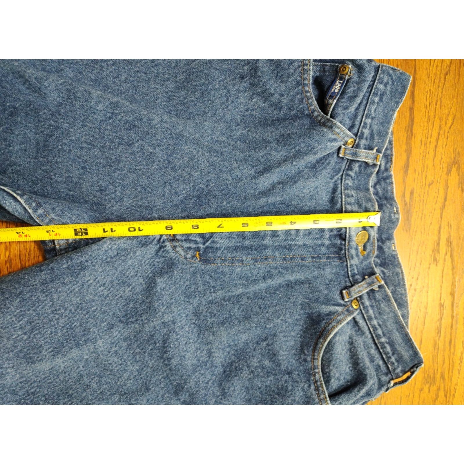 Lee VINTAGE Lee Jeans Blue Denim 26x27 High Rise Mom Tapered 80s 90s USA Womens Size 26" / US 2 / IT 38 - 7 Thumbnail