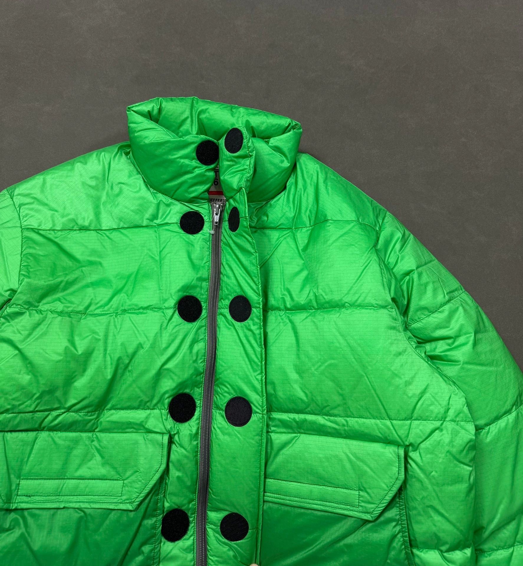 Saint Laurent Paris Saint Michael Down Jacket with Embroidered Logo in Green Size US M / EU 48-50 / 2 - 3 Thumbnail