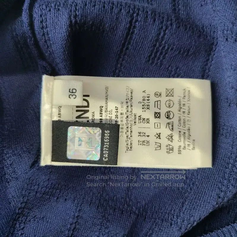 Fendi Fendi Women’s Cotton Midi Skirt in Dark Blue . Size 22" - 4 Thumbnail