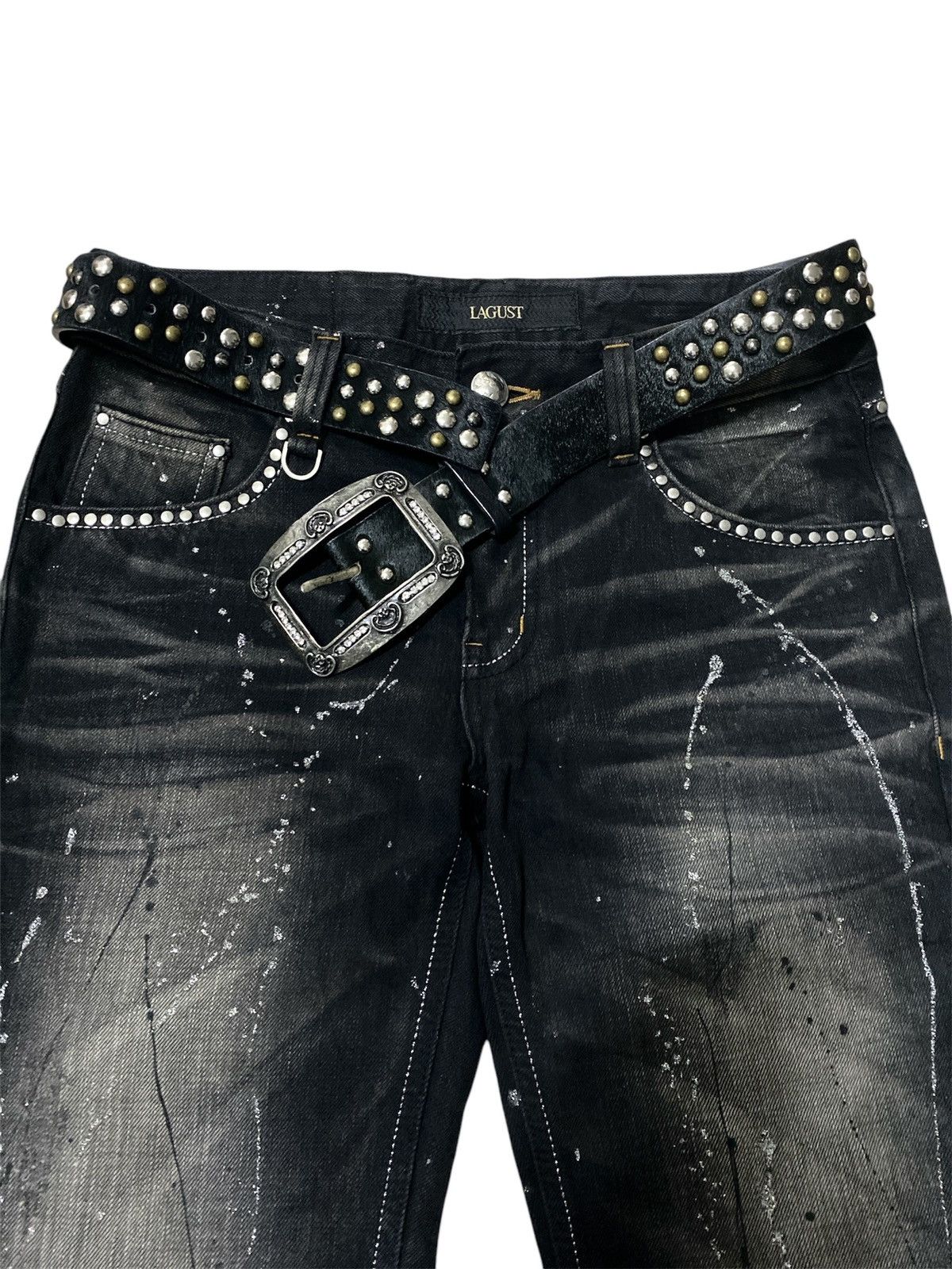 Vintage Leather fur Studded Belt inspired BBSIMON