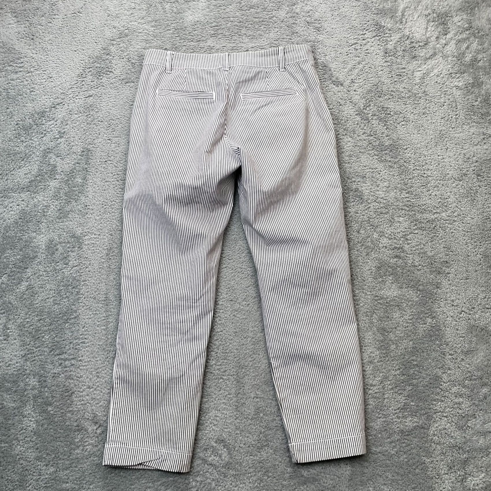 Gap Gap Pants Womens 4 Blue Striped Khaki Cropped Cotton Stretch Mid Rise Size 24" / US 00 / IT 34 - 2 Thumbnail