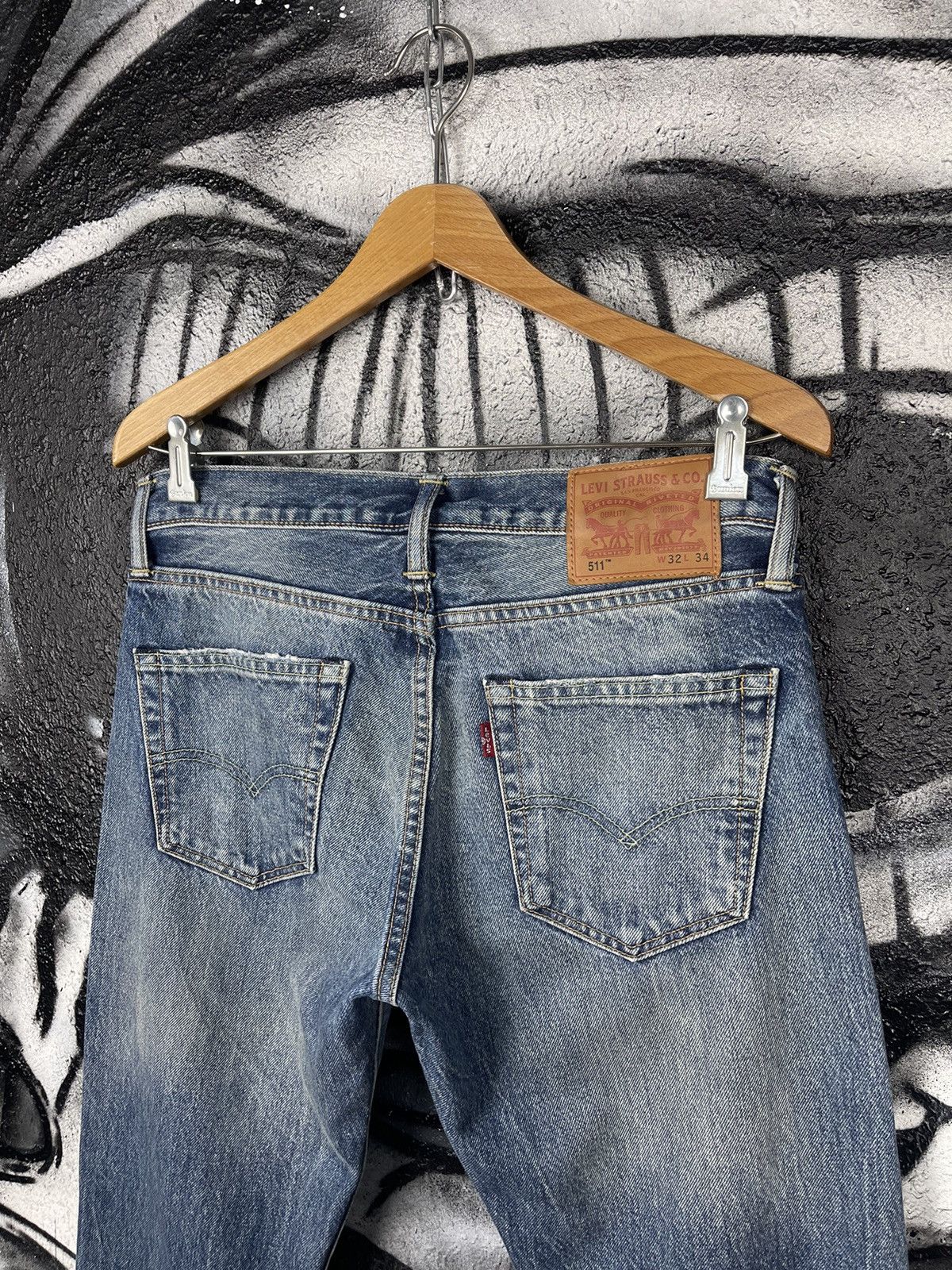 Levi's Levi’s 511 Distressed Denim Selvedge Jeans Men’s Size W32 Size US 32 / EU 48 - 3 Thumbnail
