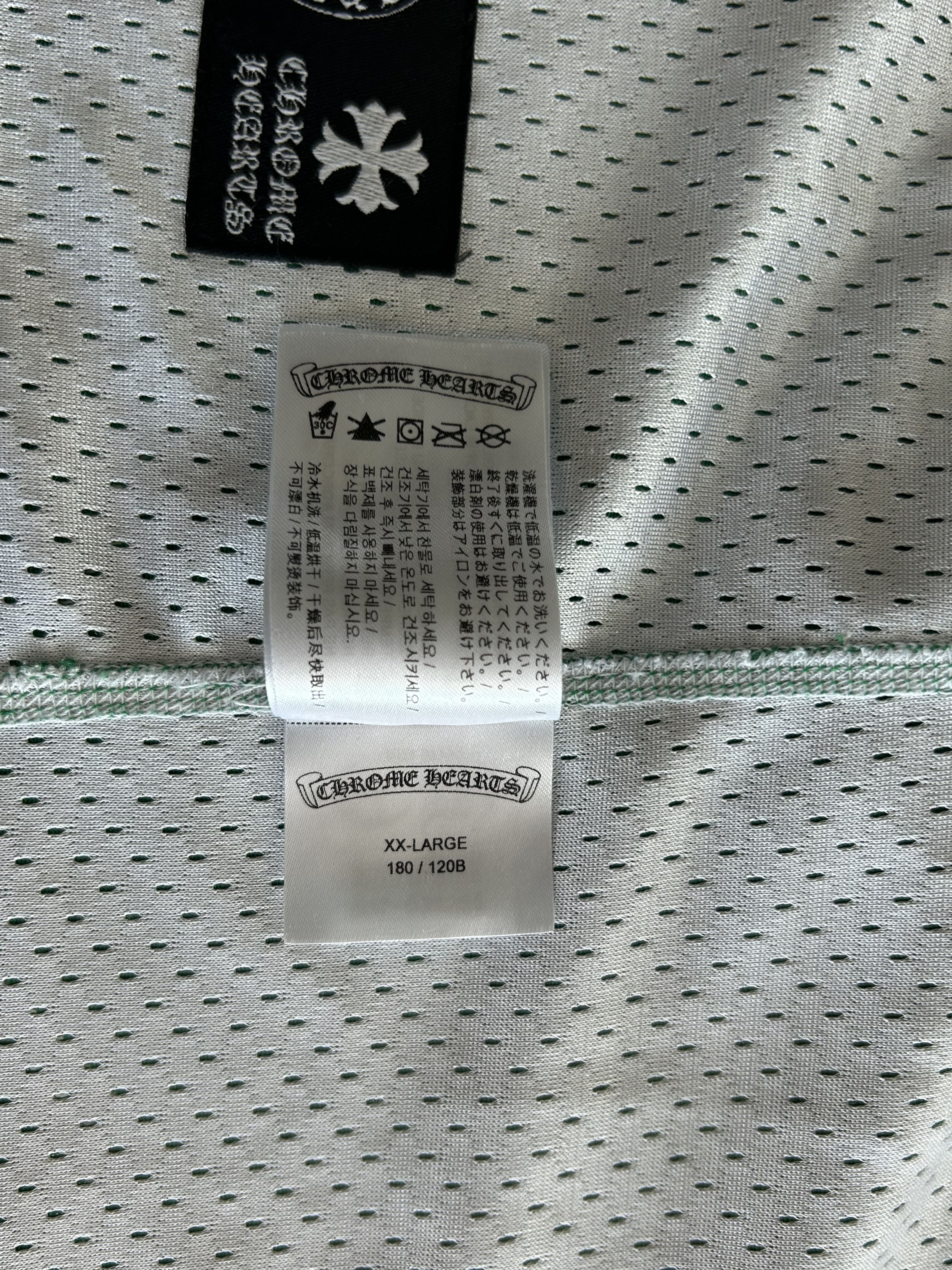 Chrome Hearts Chrome Hearts Green & White Logo Reversible Mesh Jersey Size US XXL / EU 58 / 5 - 7 Thumbnail