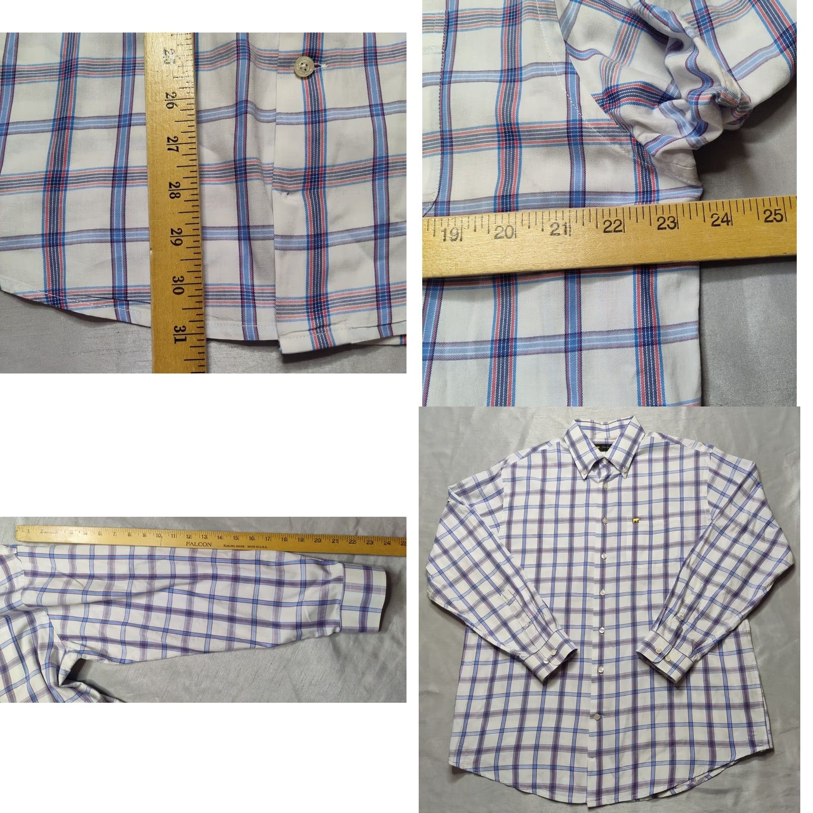 Vintage JACK NICKLAUS Red White Blue Plaid Button-Up Shirt - Men M EUC Size US M / EU 48-50 / 2 - 9 Thumbnail