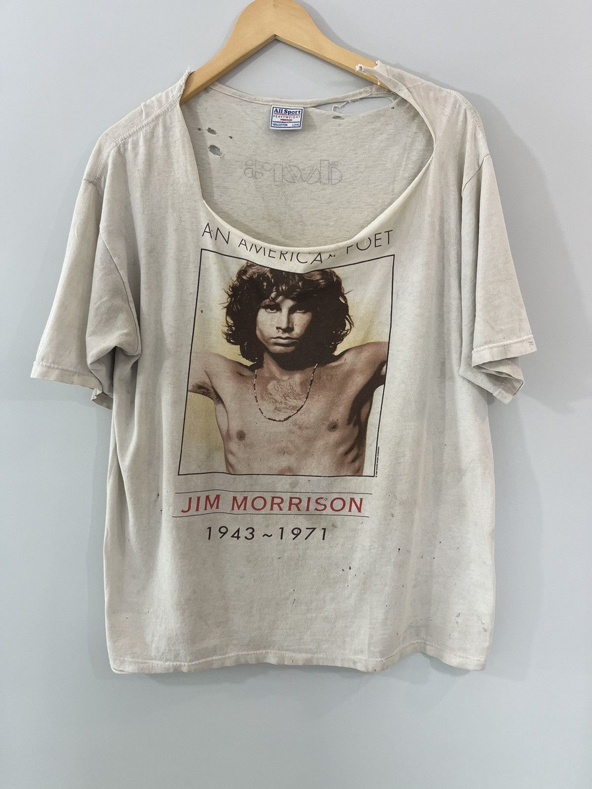 Band Tees Thrashed Jim Morrison The Doors Oversize Band Tee Size US L / EU 52-54 / 3 - 2 Thumbnail