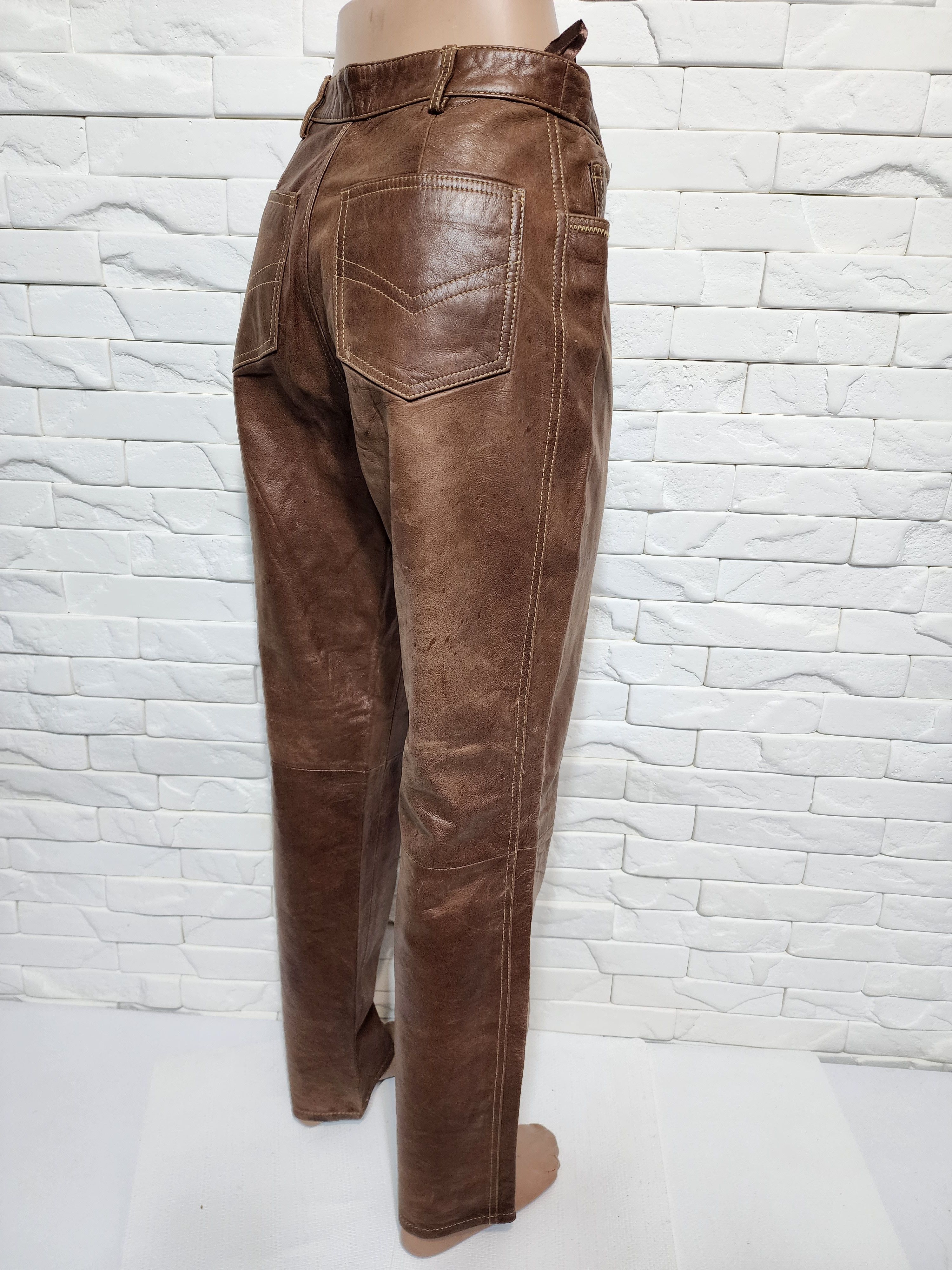Genuine Leather Women's leather pants. Size 27" / US 4 / IT 40 - 5 Thumbnail