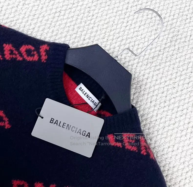 Balenciaga Balenciaga Bullet Screen Printed Logo Knit Sweater Size US XS / EU 42 / 0 - 3 Thumbnail