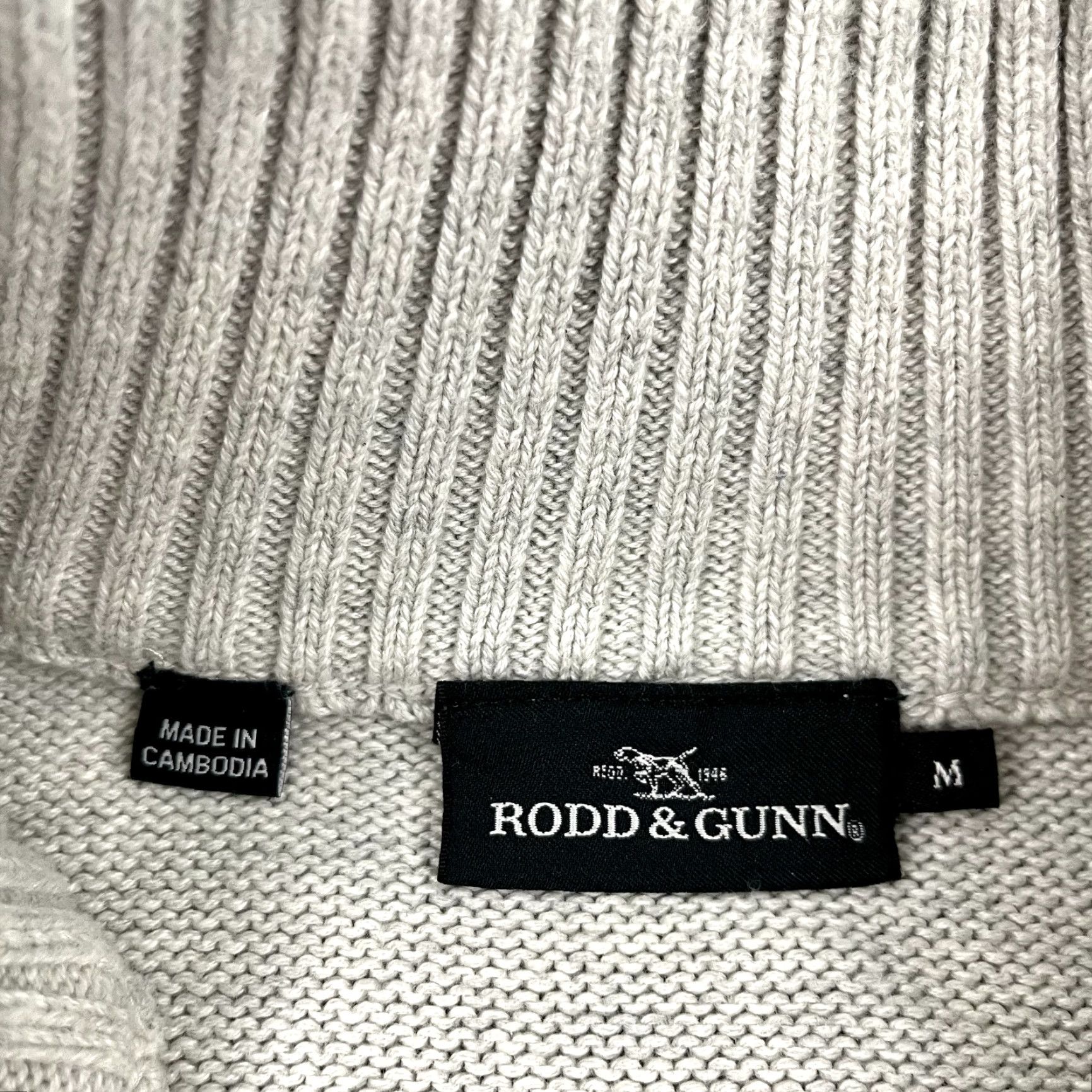 Rodd & Gunn RODD & GUNN Sweater Mens Medium Gray Knit Merrick Bay 1/4 Zip Pullover Size US M / EU 48-50 / 2 - 4 Thumbnail