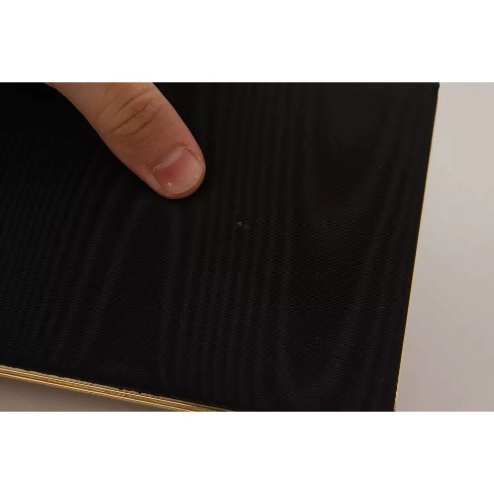 Dolce & Gabbana Dolce & Gabbana Black Silk Gold Frame Clutch Evening Party P Size ONE SIZE - 5 Thumbnail