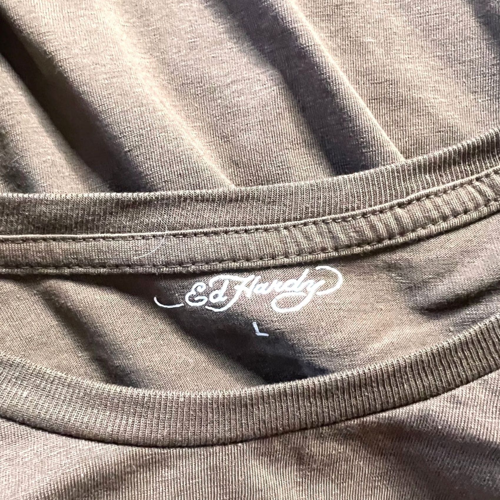 Ed Hardy VINTAGE Ed Hardy Shirt Womens L Brown Love Kills Slowly Crop Top Size L / US 10 / IT 46 - 4 Thumbnail